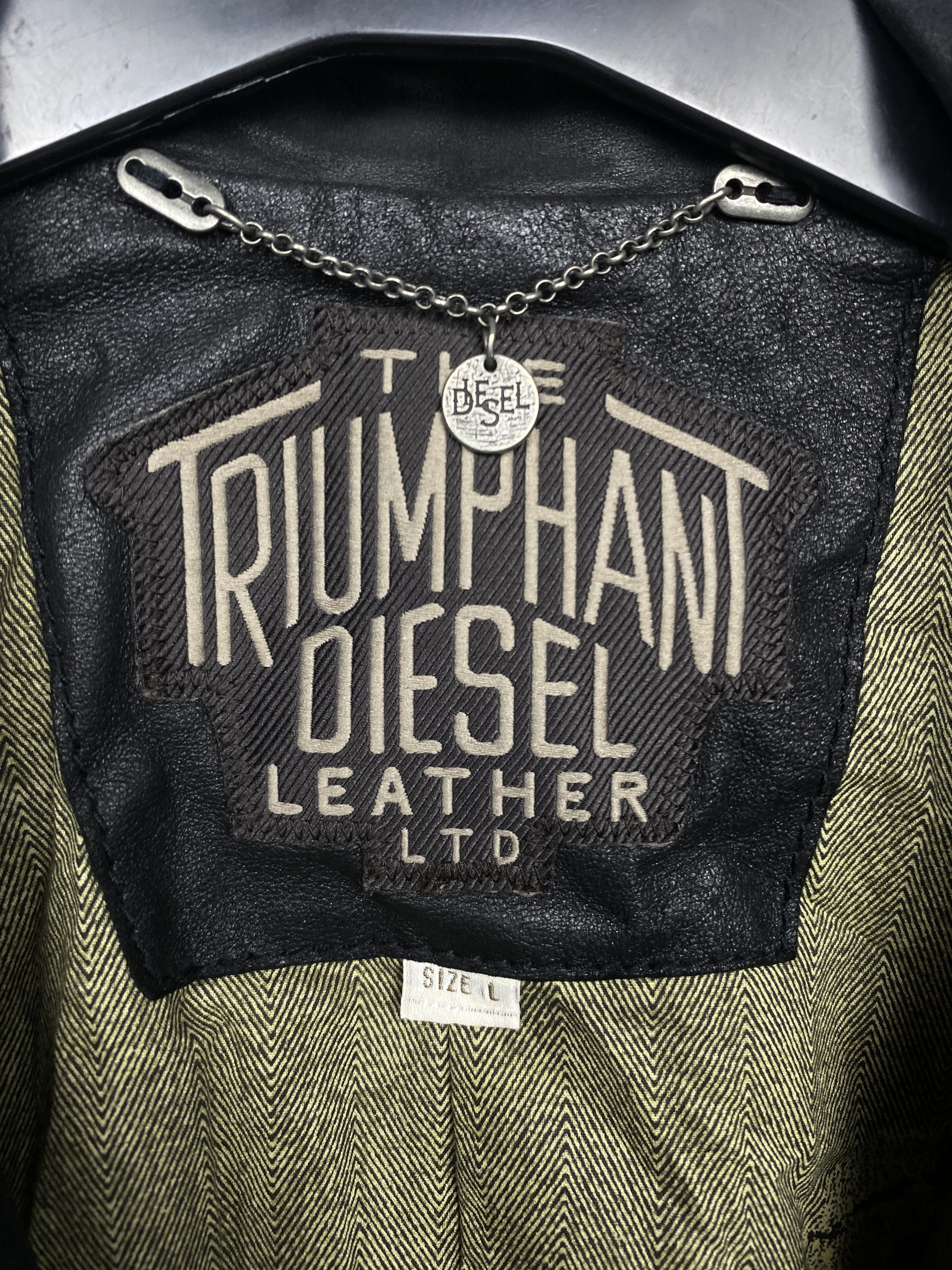 Diesel Diesel Triumphant Ltd. Men's Jacket Leather Moto Coat Blazer Size US L / EU 52-54 / 3 - 3 Thumbnail