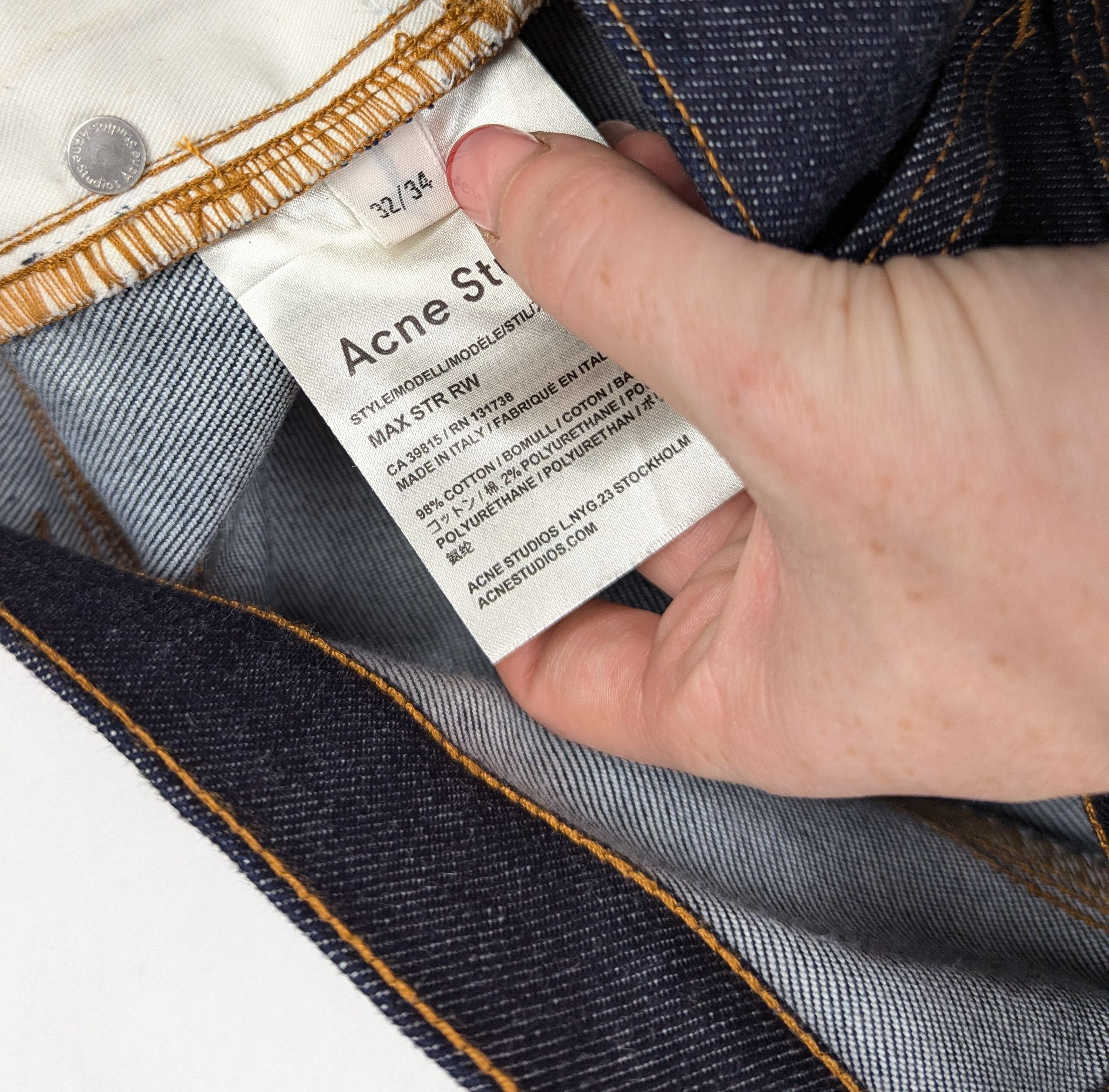 Acne Studios Acne Studios max str rw jeans 32/34 Size US 32 / EU 48 - 4 Thumbnail