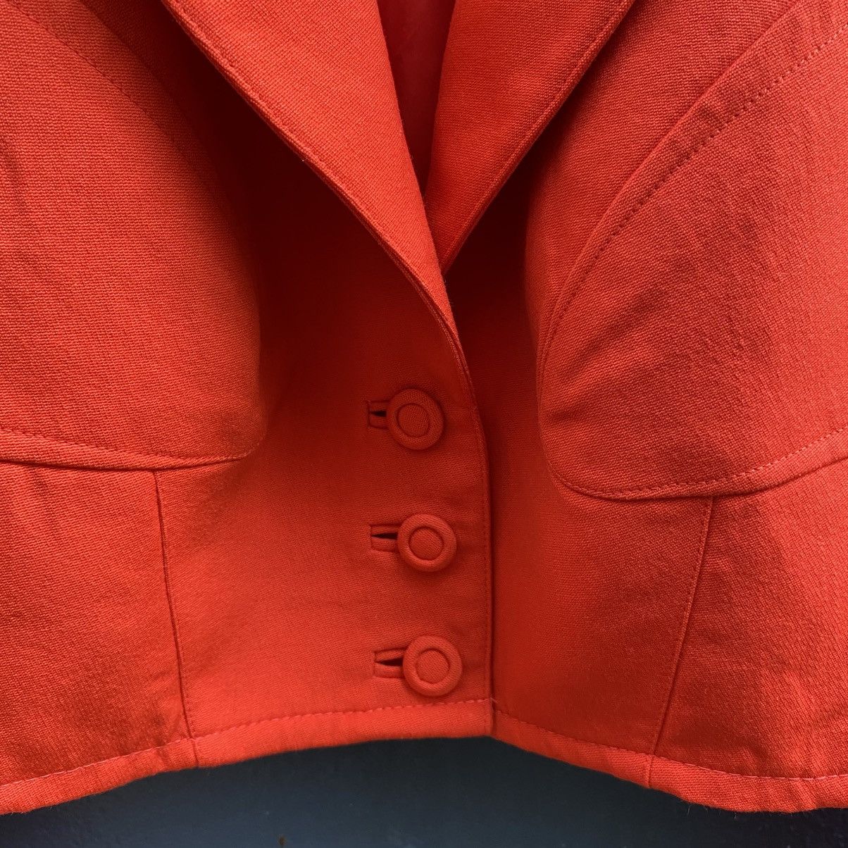 Thierry Mugler Thierry Mugler DIY Cropped Red Blazer Size S / US 4 / IT 40 - 10 Thumbnail