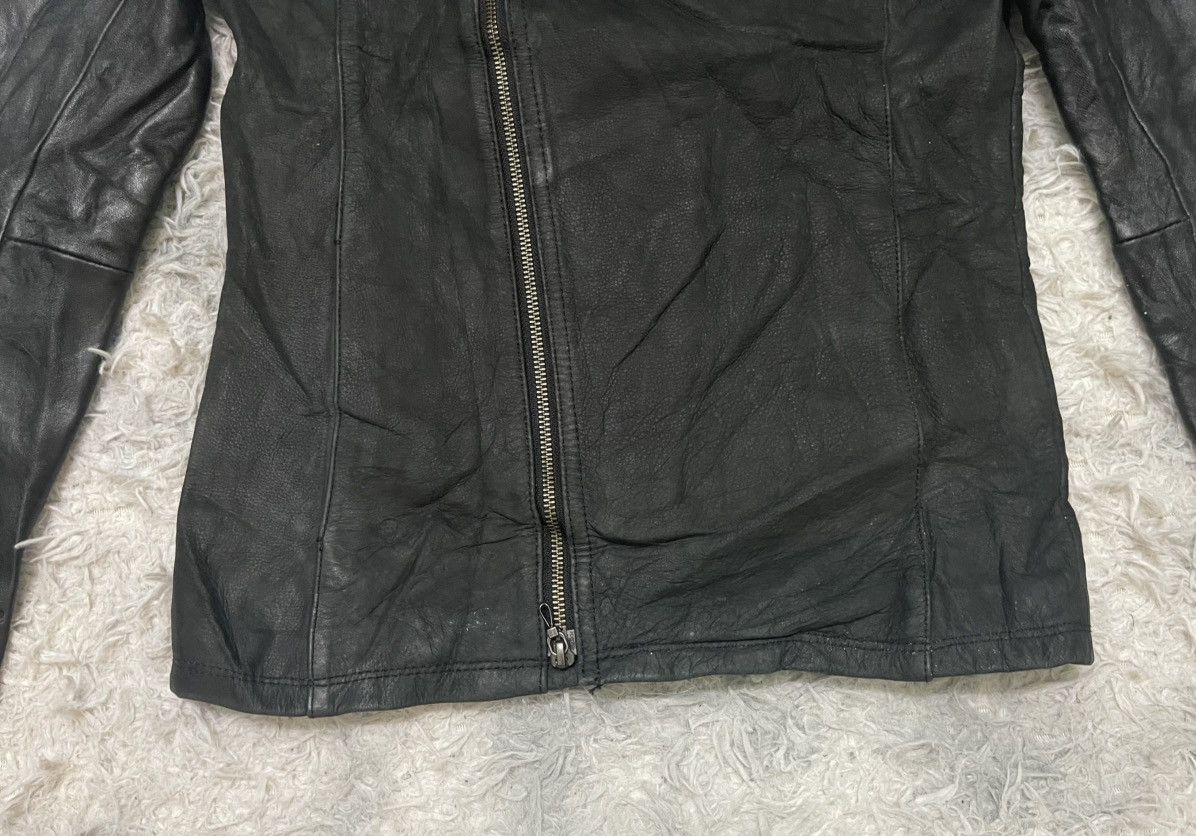 2000s GOSTAR DE FUGA COWHIDE AND SHEEP LEATHER JACKET RARE