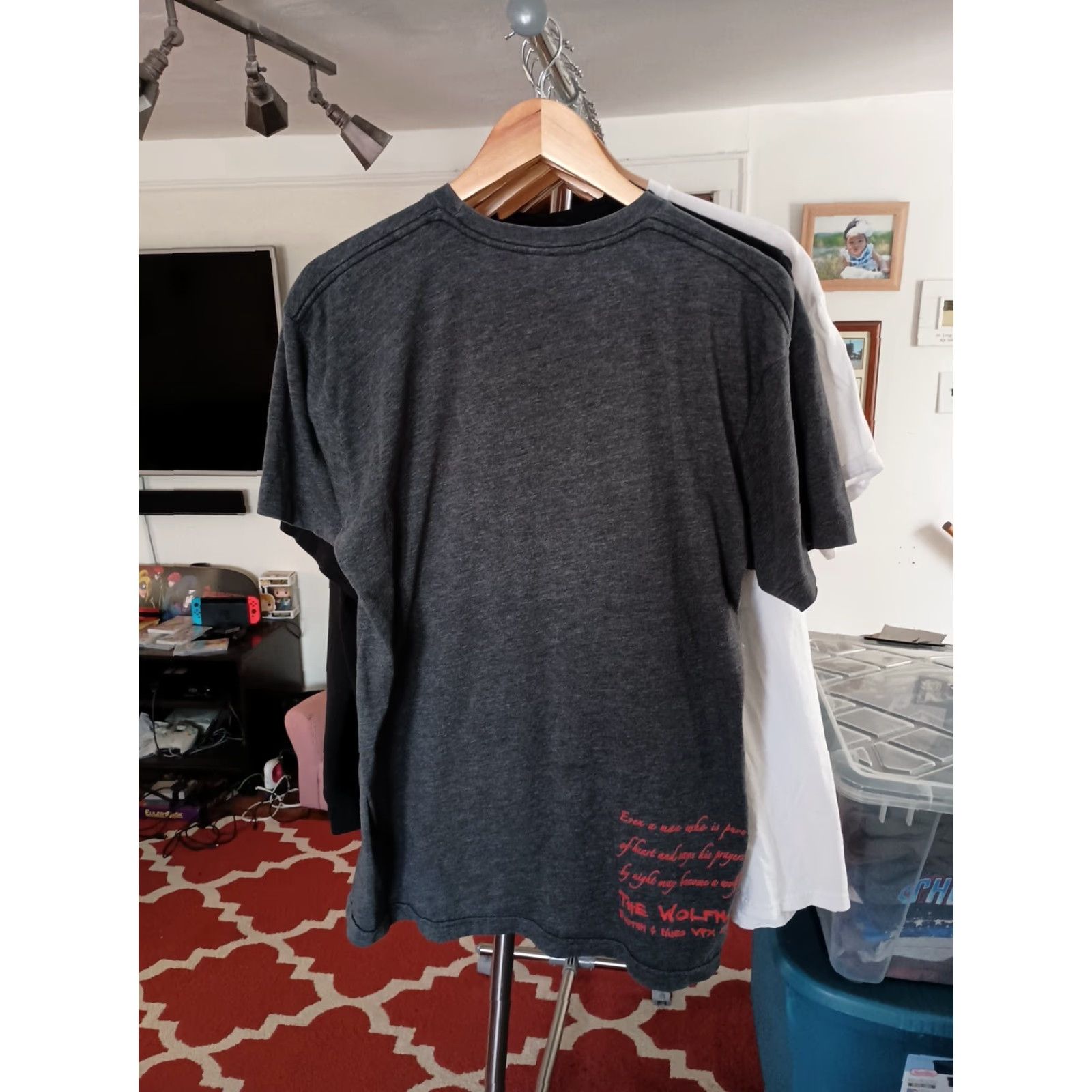 American Apparel VINTAGE American Apparel T-shirt Mens L Gray Werewolf Full Moon Monster Shirt Size US L / EU 52-54 / 3 - 5 Thumbnail