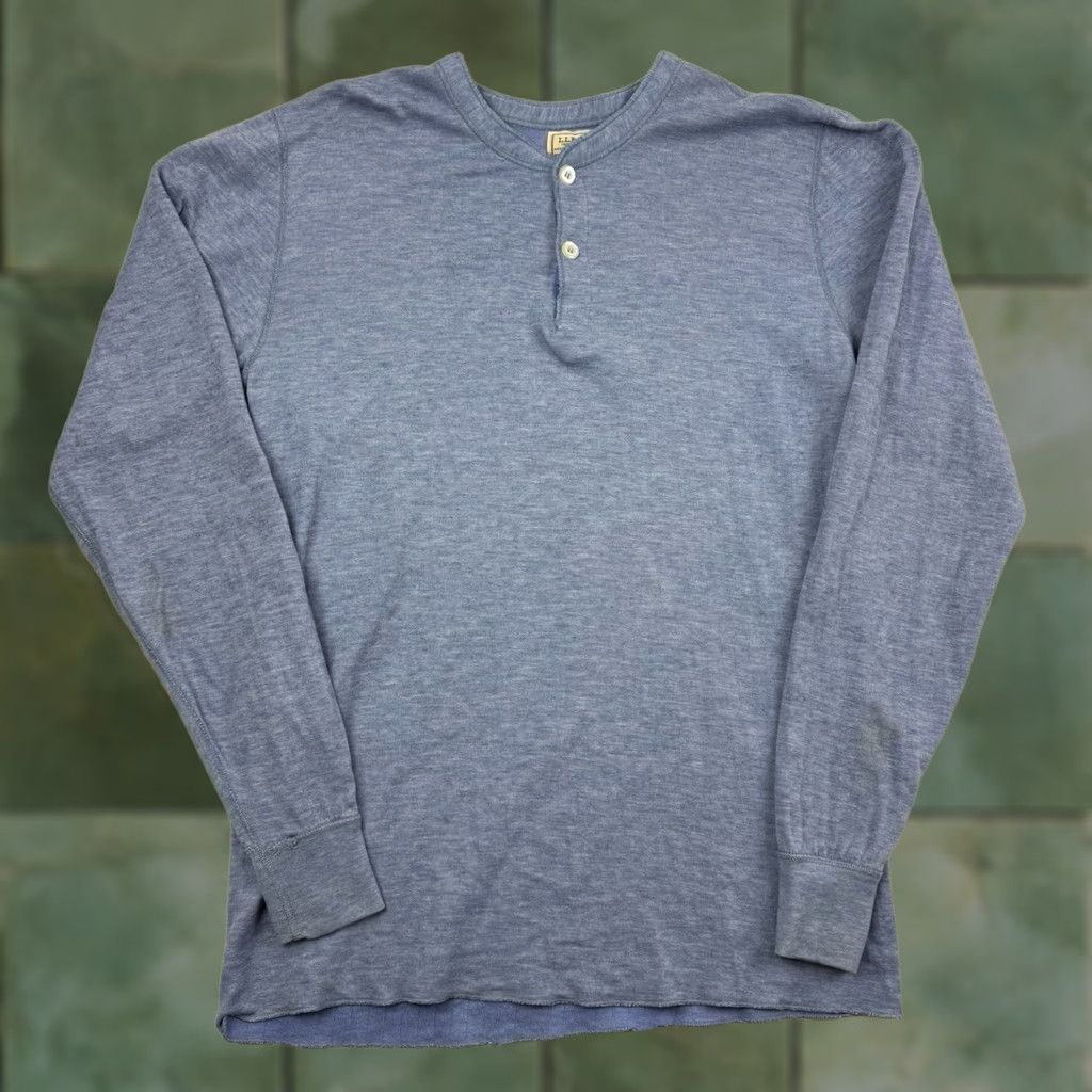 Vintage VINTAGE LL Bean River Divers Shirt Mens LT Blue Thermal Henley 90s Outdoor TALL Long Sleeve Kn relation? Size US L / EU 52-54 / 3 - 1 Thumbnail