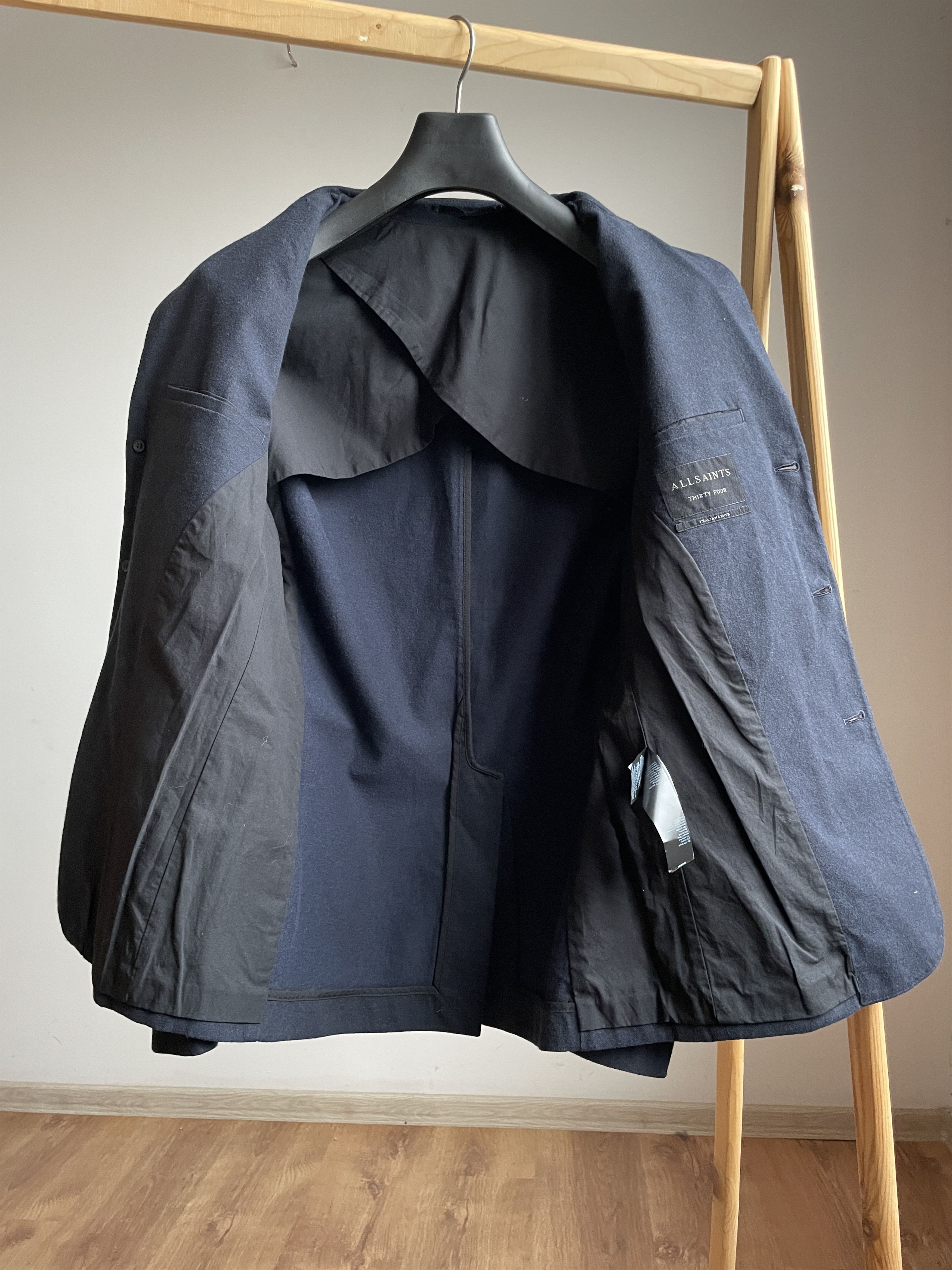 Allsaints Allsaints Cotton Blend Unlined Moleskin Masa Blazer Size 34R - 3 Thumbnail