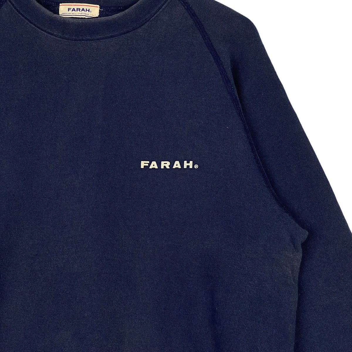 Farah × Vintage Vintage Farah Small Embroidered Logo Crewneck Sweatshirt Size L / US 10 / IT 46 - 4 Thumbnail