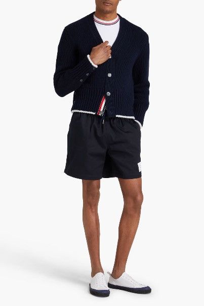 Thom Browne THOM BROWNE Intarsia Cashmere Cardigan Size US M / EU 48-50 / 2 - 9 Thumbnail