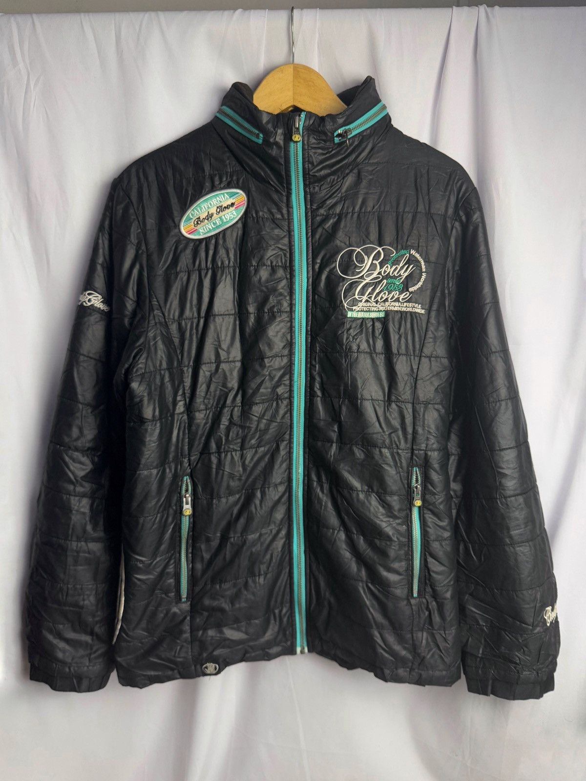 If Six Was Nine × Japanese Brand × Le Grande Bleu (L.G.B.) Bono Poem Puffer Body Glove Hoodie Jacket Size US L / EU 52-54 / 3 - 3 Thumbnail