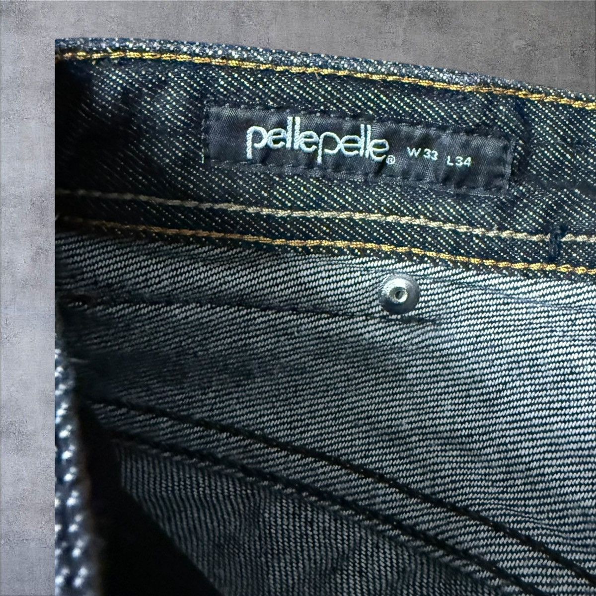 Pelle Pelle Navy/black pelle pelle jeans 33x34 Size US 33 - 10 Thumbnail