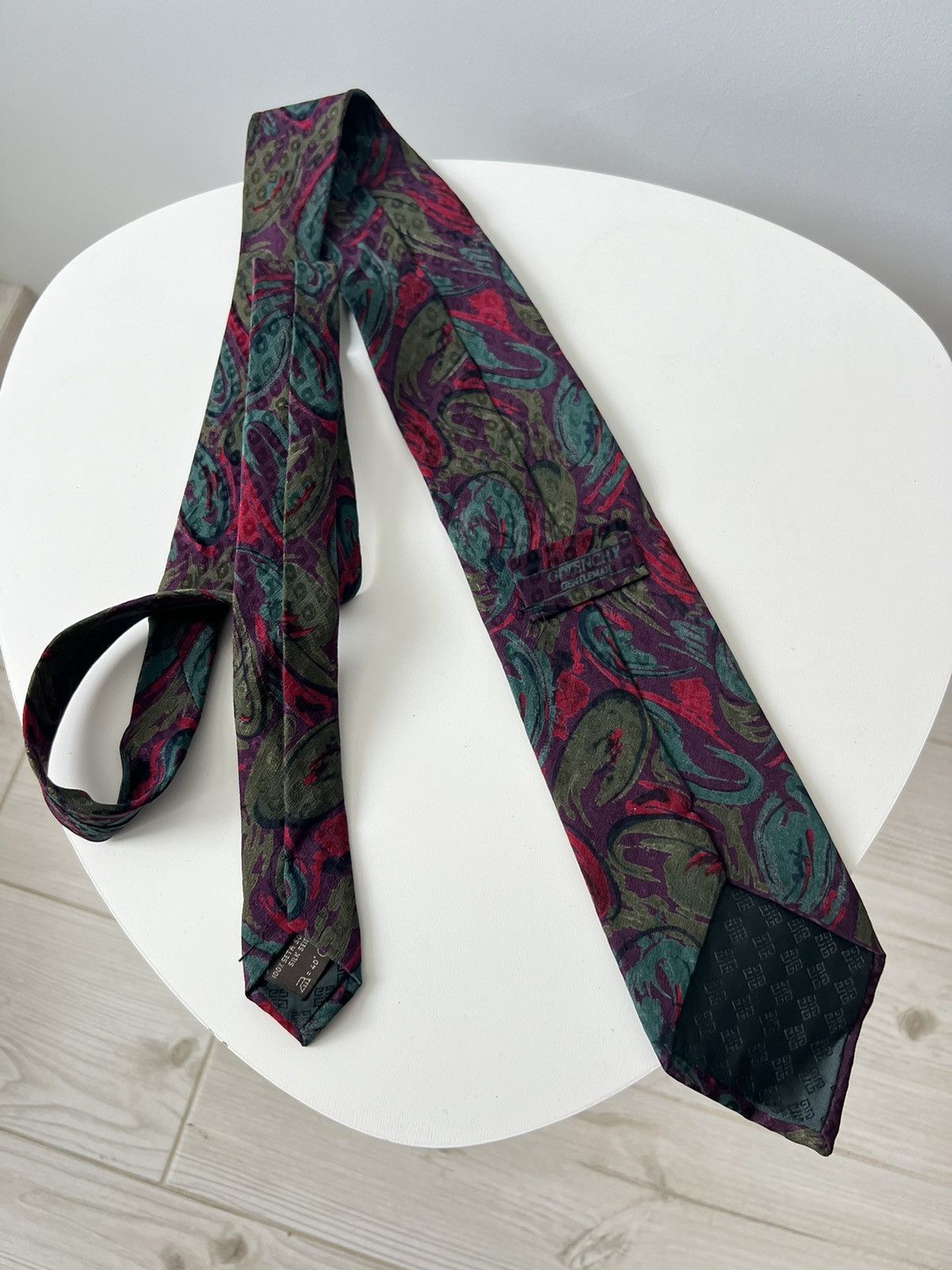 Givenchy Vintage GIVENCHY Gentleman Silk Tie Paisley print Size ONE SIZE - 10 Thumbnail