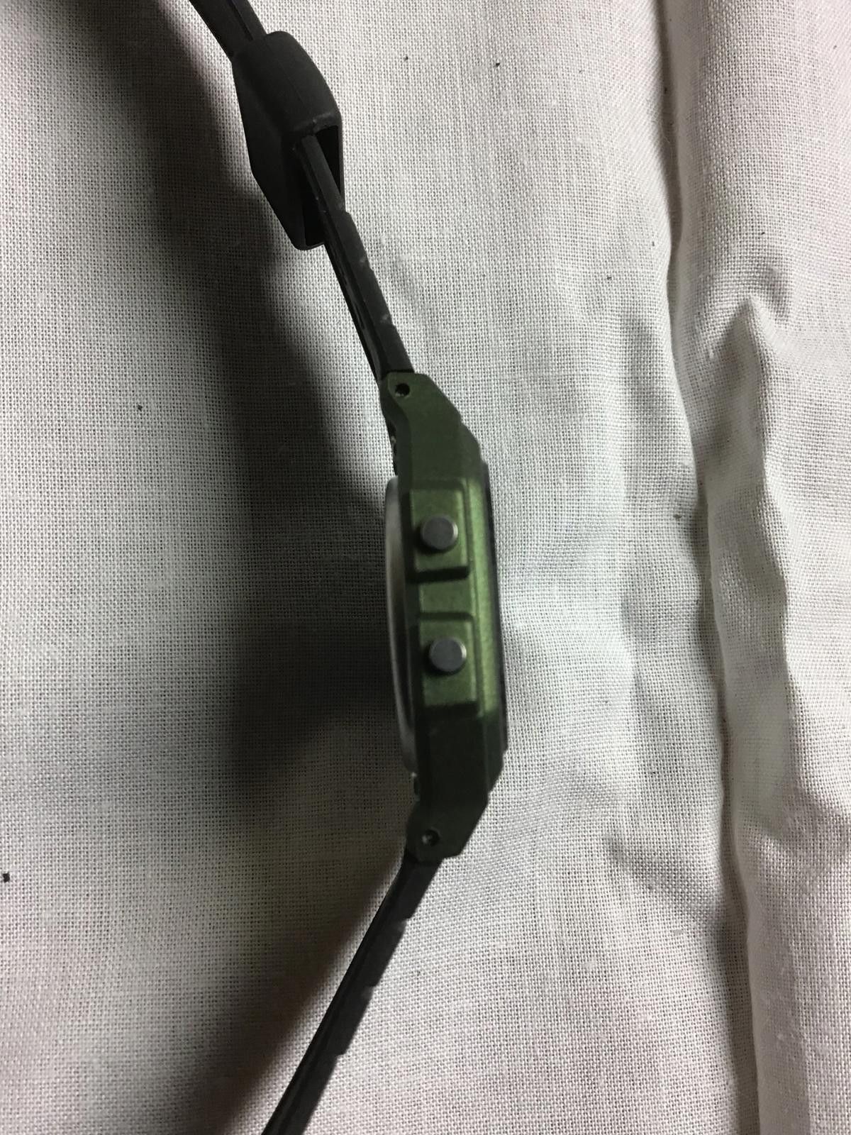 Casio Casio F-91W Digital Watch with Green Face and Black Strap Size ONE SIZE - 8 Thumbnail