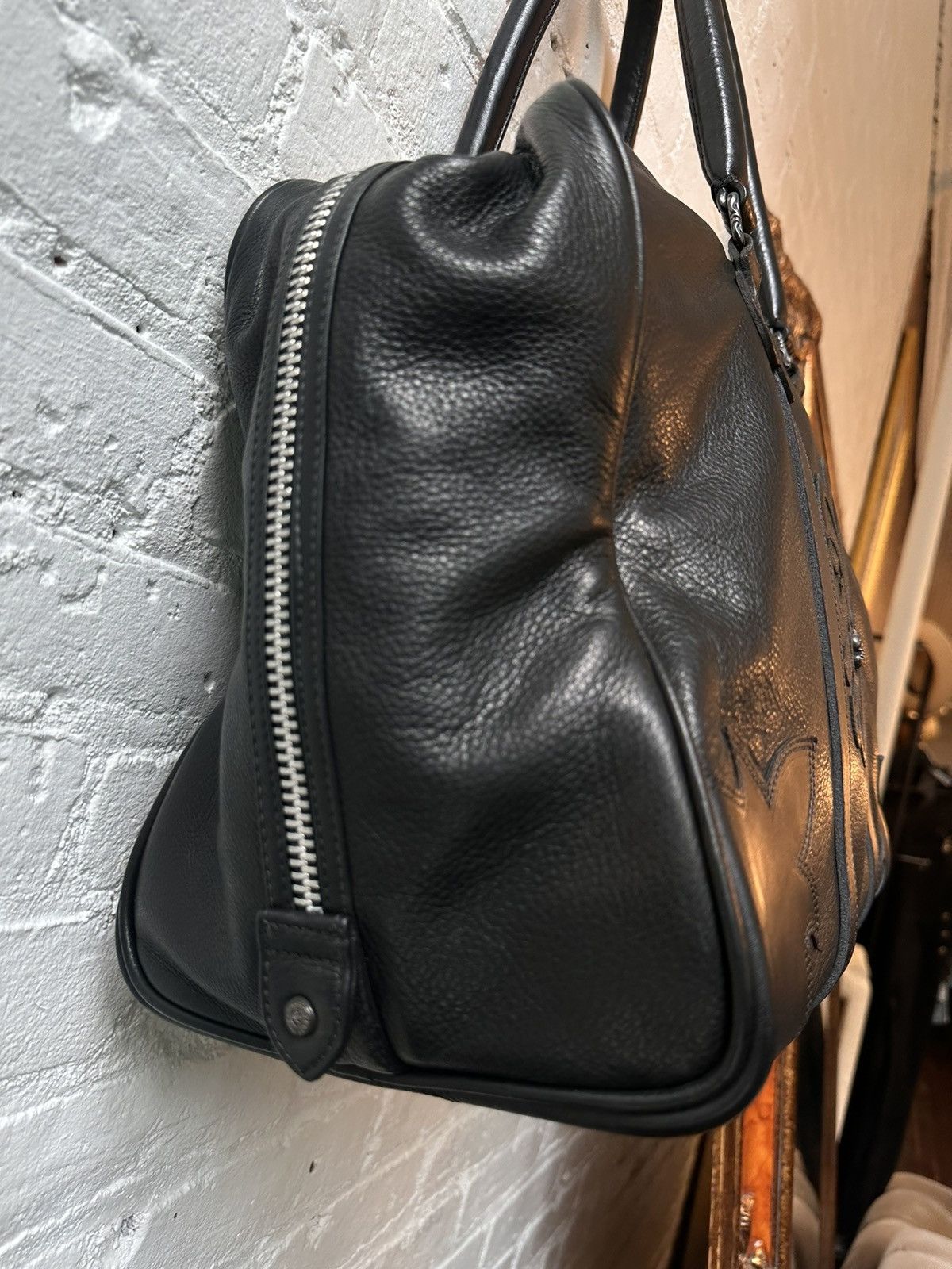 Chrome Hearts FULL LEATHER HUGE XXL LUGGAGE CHROME HEARTS DUFFLE BAG Size ONE SIZE - 9 Thumbnail