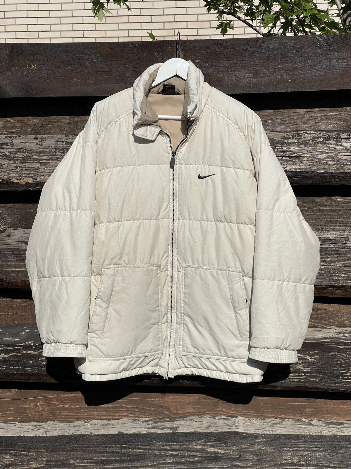 Nike 1990’s Nike Vintage Down Puffer Jacket beige Size US S / EU 44-46 / 1 - 1 Thumbnail