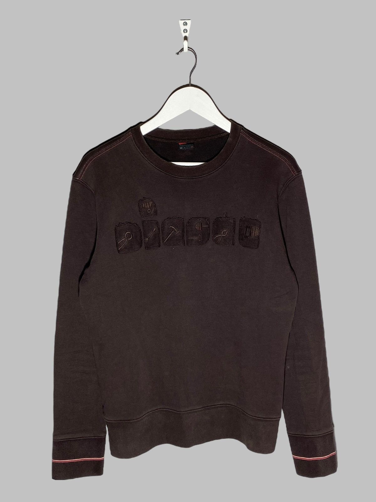 Diesel 00s Diesel Brown Crewneck Sweatshirt Y2k Size US L / EU 52-54 / 3 - 1 Thumbnail