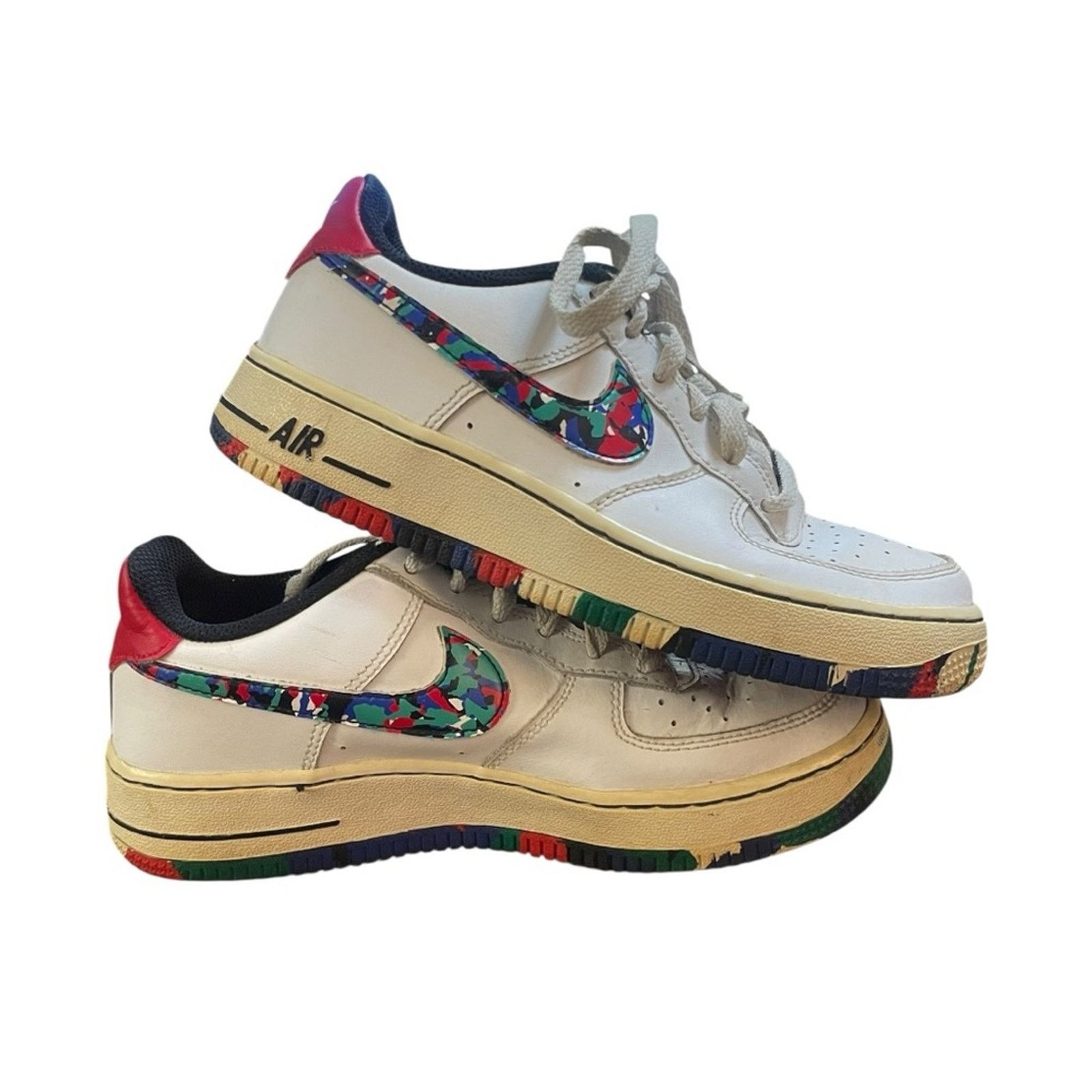 Nike NIKE Air Force 1 Low Crayon White Multi Colored Size 4Y Size US 5.5 / IT 35.5 - 3 Thumbnail
