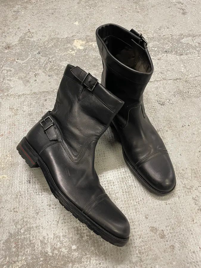 Gucci Gucci Straps Black Leather Boots Size US 8.5 / EU 41-42 - 2 Thumbnail