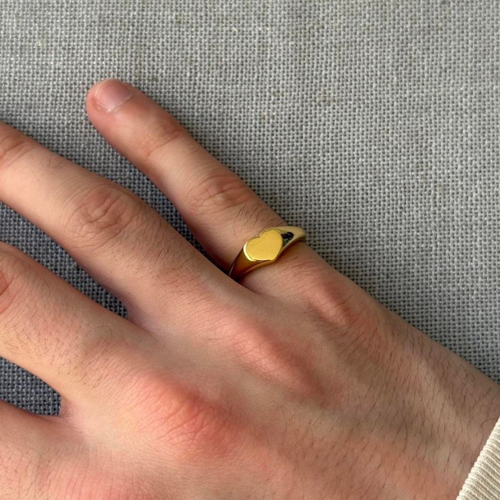 Other Gold cute heart signet Size ONE SIZE - 2 Thumbnail