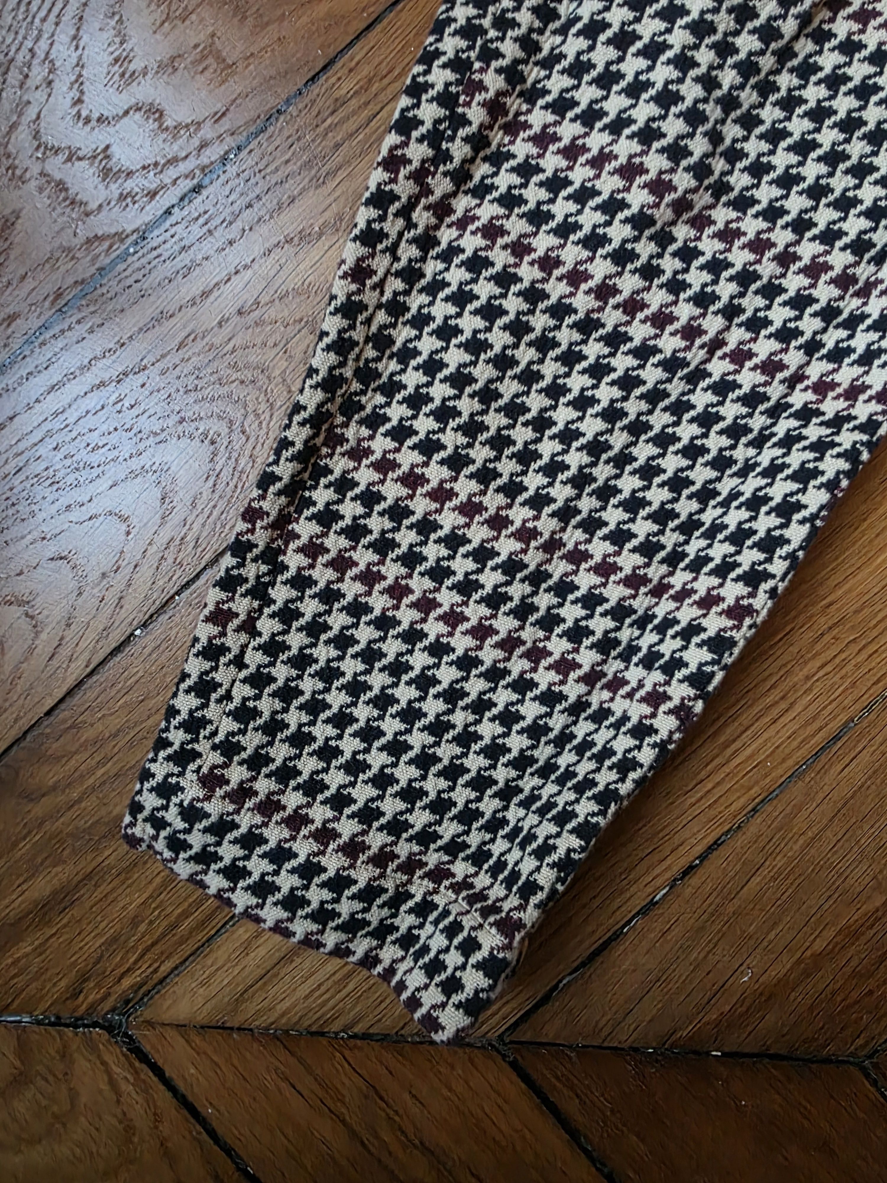 Drole De Monsieur Carrot trousers with houndstooth pattern, size 36 / S Size US 26 / EU 42 - 2 Thumbnail