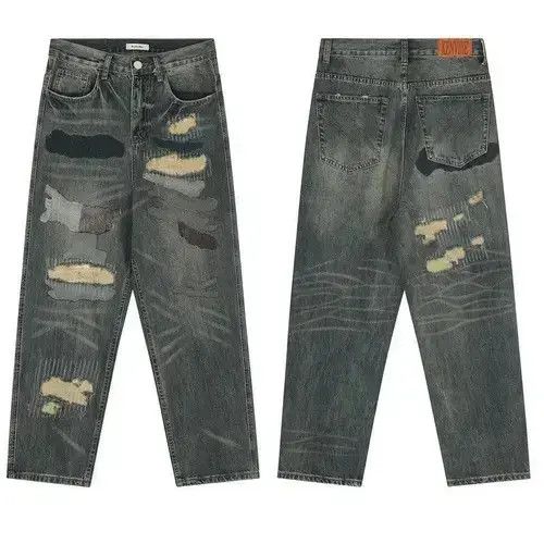 Jean VIBE Patchwork Baggy Jeans Size US 34 / EU 50 - 3 Thumbnail