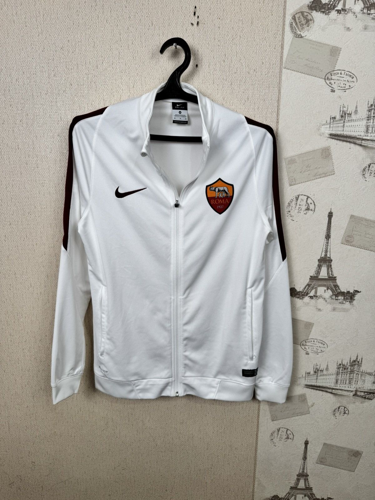 Nike Vintage Nike AS Roma Jacket Socer Full Zip Track M Blokecore Size US M / EU 48-50 / 2 - 9 Thumbnail