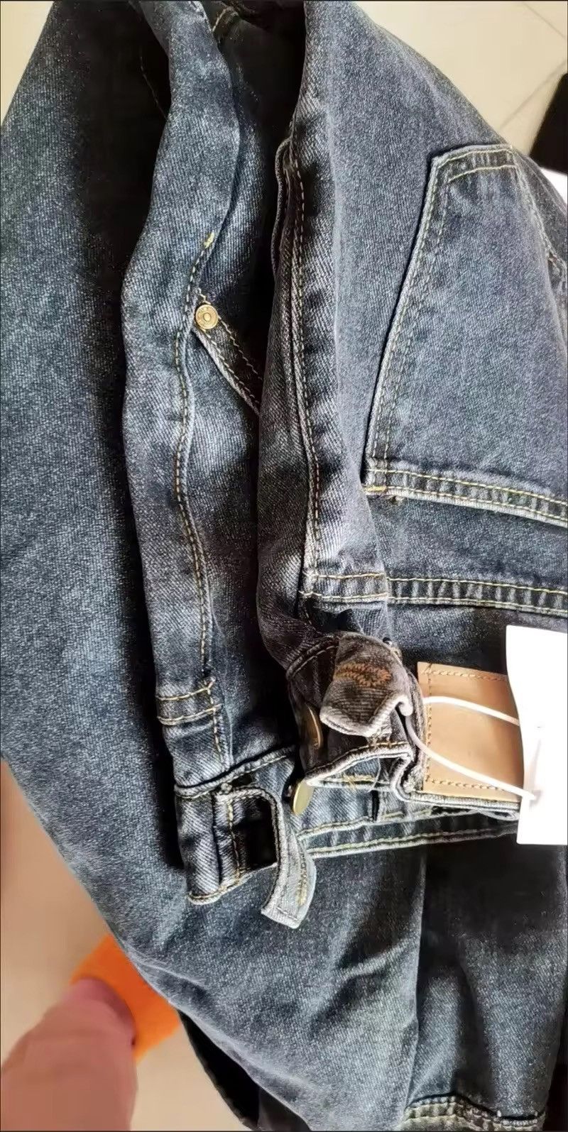 Jean × Vintage Retro Style Large Pocket Straight-leg Jean Size 31" - 13 Thumbnail