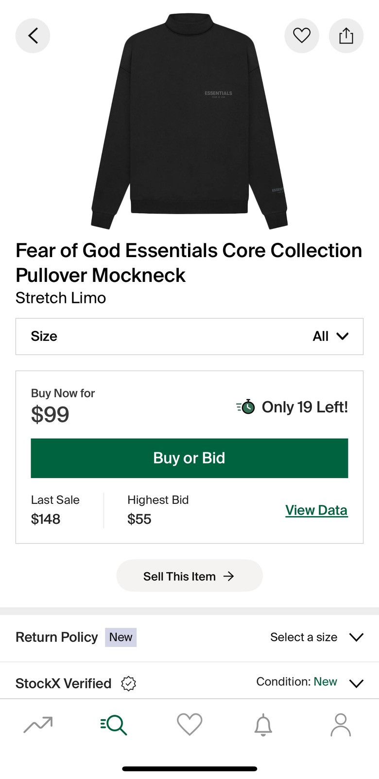 Essentials × Fear of God Fear of God ESSENTIALS Blck Core Collection Pullover Sweater Size US M / EU 48-50 / 2 - 3 Thumbnail