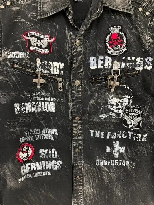 BERNINGS SHO Vintage Bernings Sho Seditionaries Punk Shirt Button Up Size US M / EU 48-50 / 2 - 4 Thumbnail