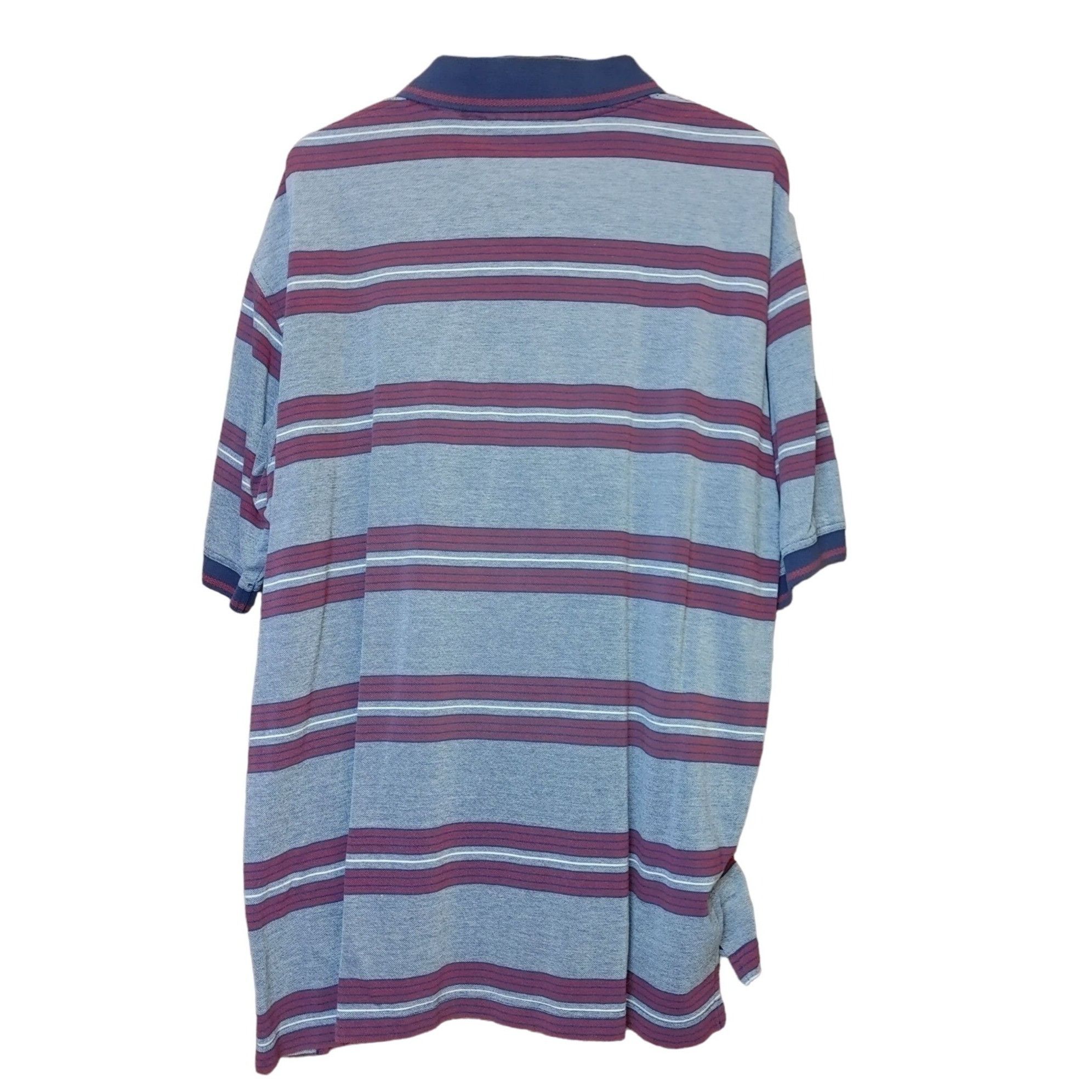 Other SLAZENGER Mens L Blue Red Striped Short Sleeve Polo Golf Cot Size US L / EU 52-54 / 3 - 2 Thumbnail