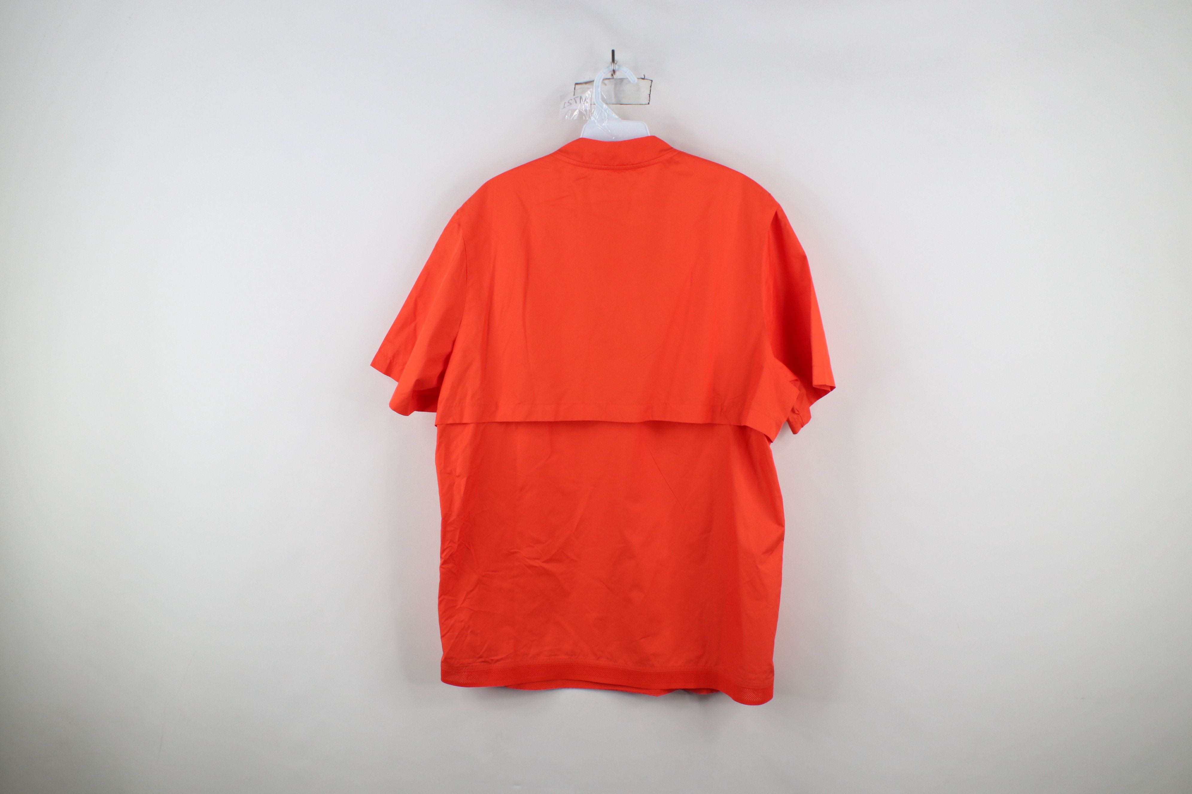 Nike × Vintage Nike University Football Short Sleeve Half Zip Jacket Orange Size US M / EU 48-50 / 2 - 12 Thumbnail