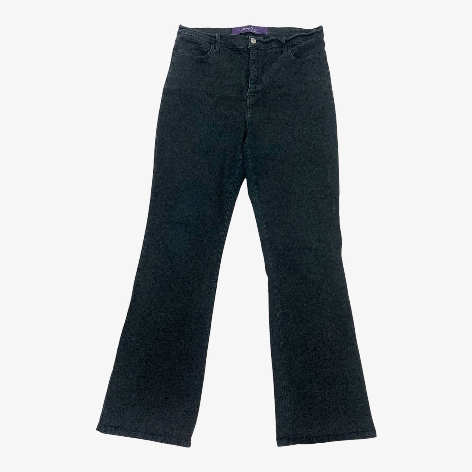 Vintage Not Your Daughter's Jeans Y2K Black Rhinestone Flare Jeans Size 36" / US 14 / IT 50 - 3 Thumbnail