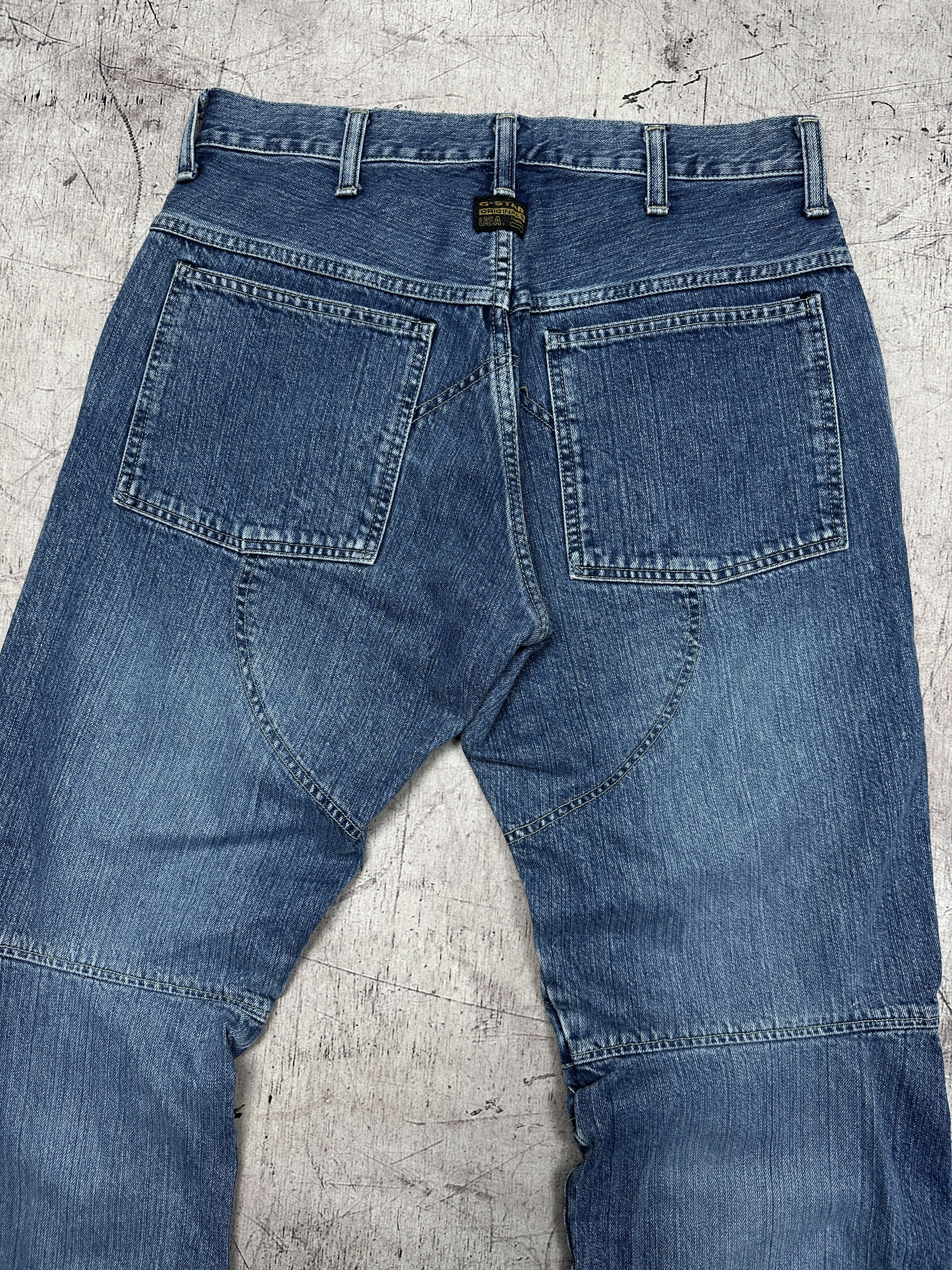 G-Star G Star Raw Vintage Mens Elwood Denim Pants Double Knee Jeans Size US 31 - 6 Thumbnail