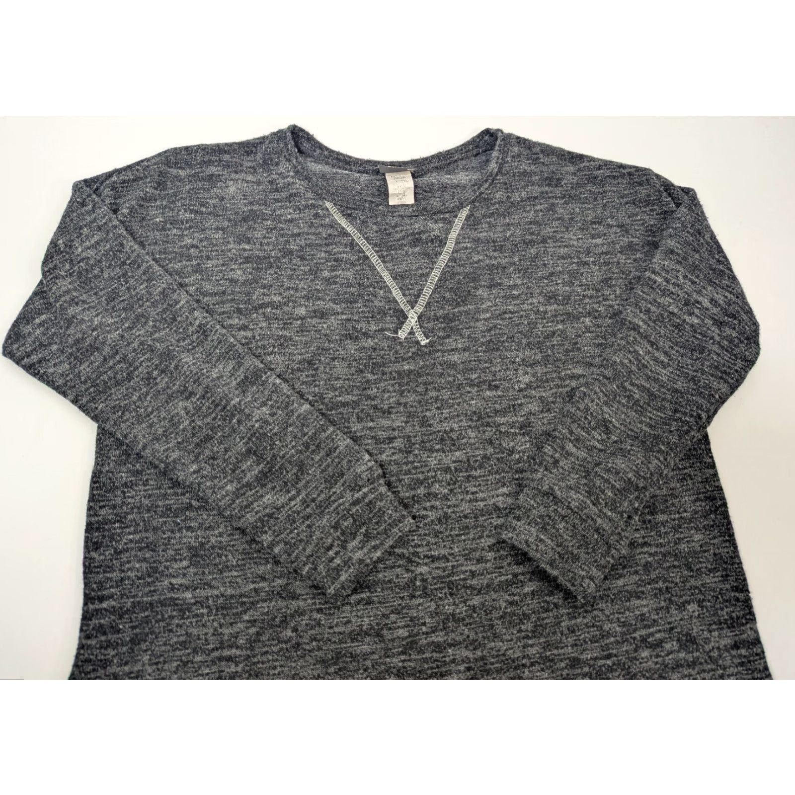 Vintage Byrdie Women’s Small Gray Pullover Sweatshirt Dolman Long Sleeve Pullover Size S / US 4 / IT 40 - 2 Thumbnail
