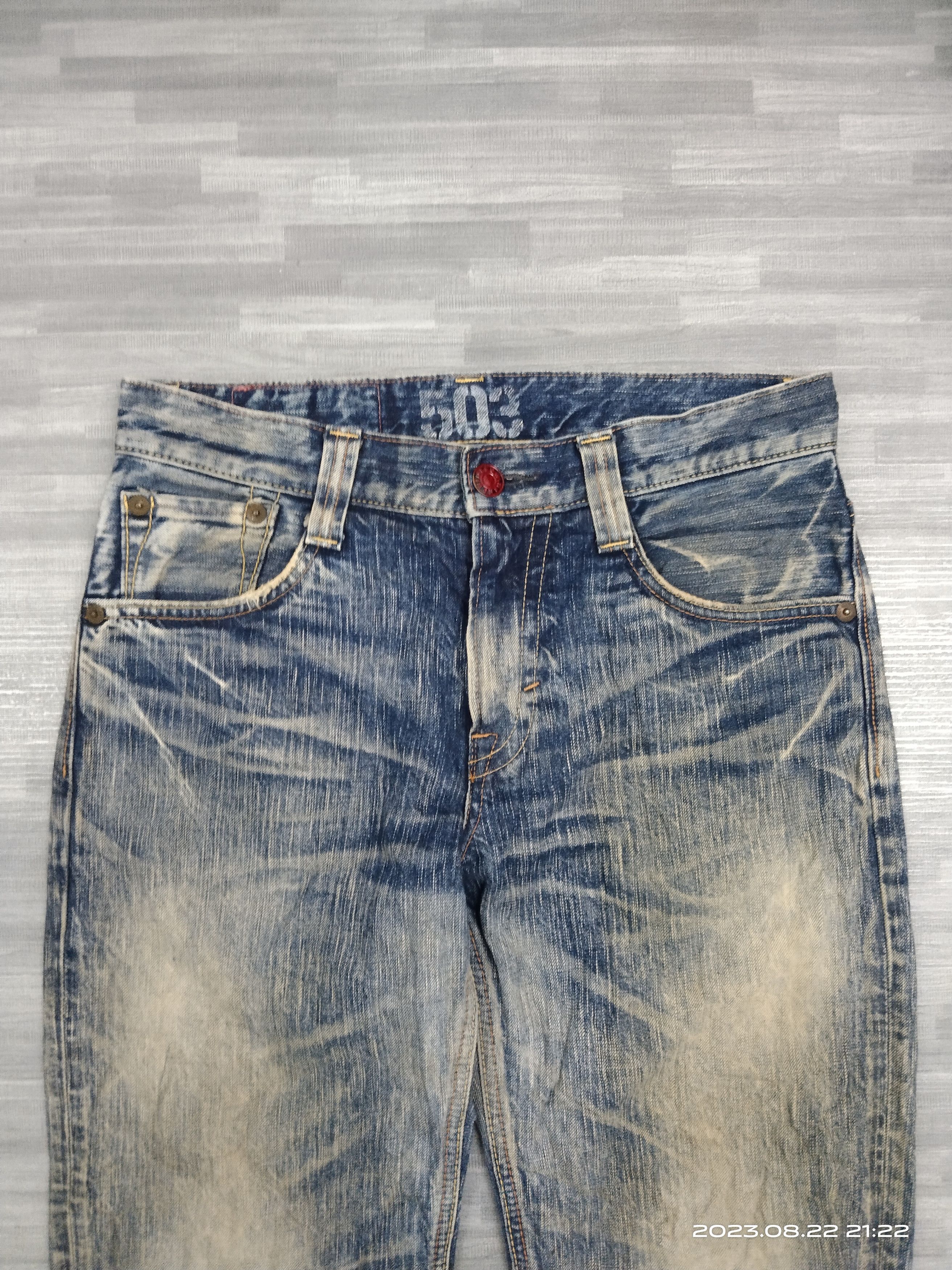 Japanese Brand INSANE 90s🔥RUSTY SICK EDWIN DENIM PANTS Size US 31 - 4 Thumbnail