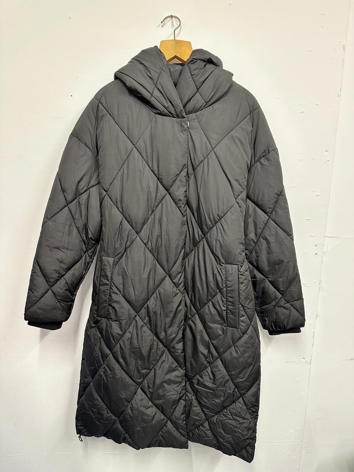 Other Karen Millen Black Quilted Hooded Coat UK 16 Size XL / US 12-14 / IT 48-50 - 2 Thumbnail
