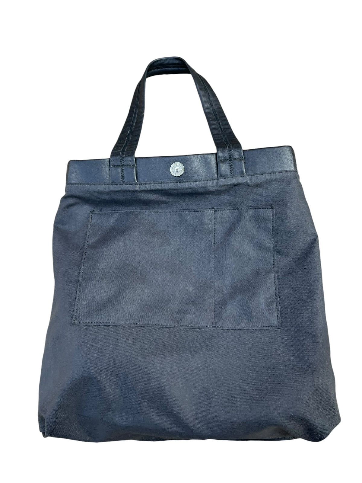 Leather × Moschino Vintage MOSCHINO Patina Black Leather Tote Bag Size ONE SIZE - 24 Thumbnail