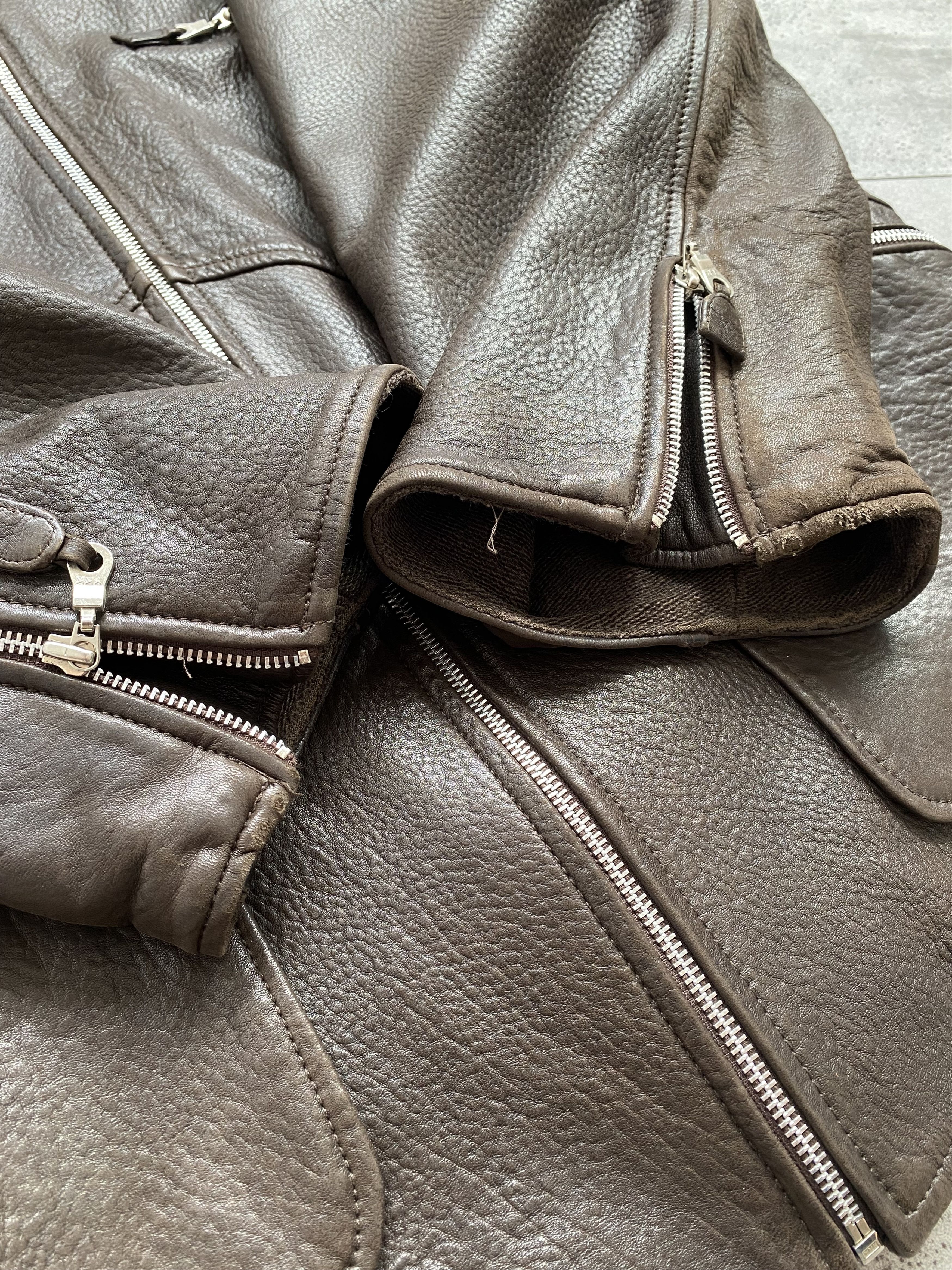 Other Sylvie Schimmel Paris Leather Hooded Oversized Jacket Size XS / US 0-2 / IT 36-38 - 10 Thumbnail