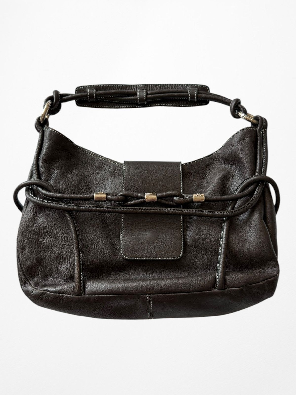 Giorgio Armani Emporio Armani Vintage Leather Handle Royal Bag 80’s Size ONE SIZE - 4 Thumbnail