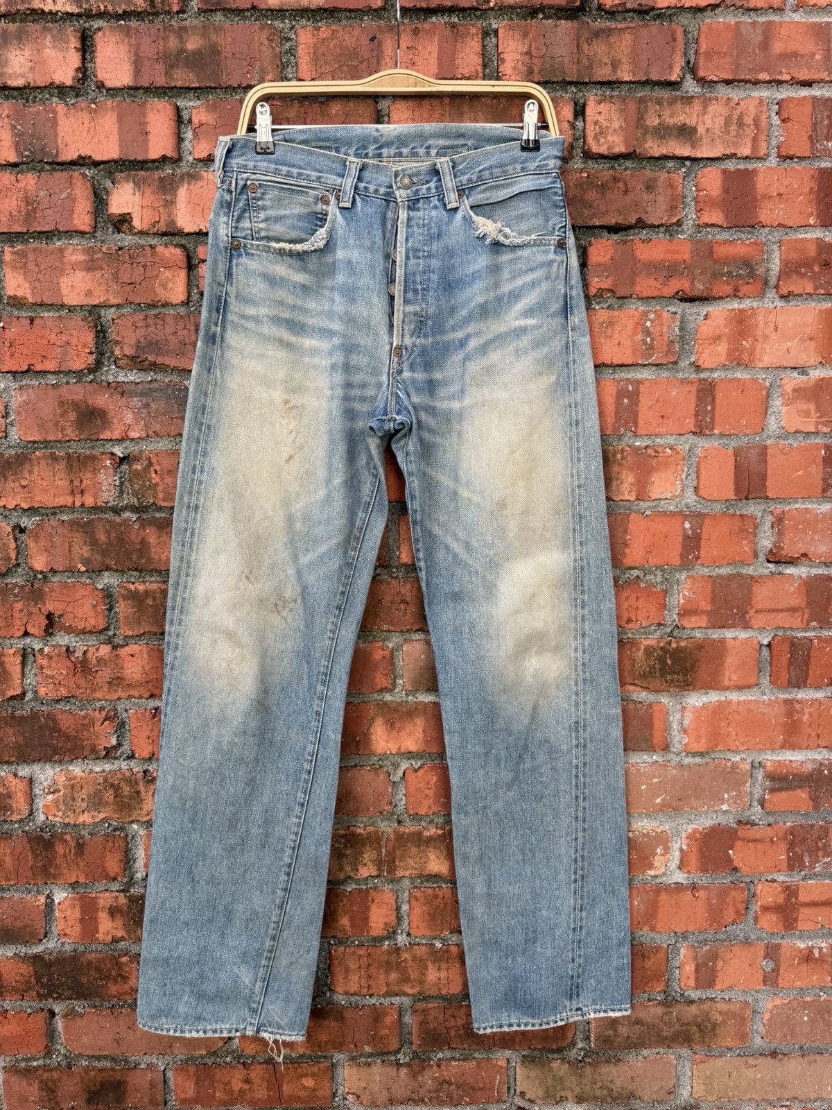 Levi's Vintage Clothing W31x32.5 Vintage levi’s 501xx redline big E LVC buckle back Size US 31 - 1 Thumbnail