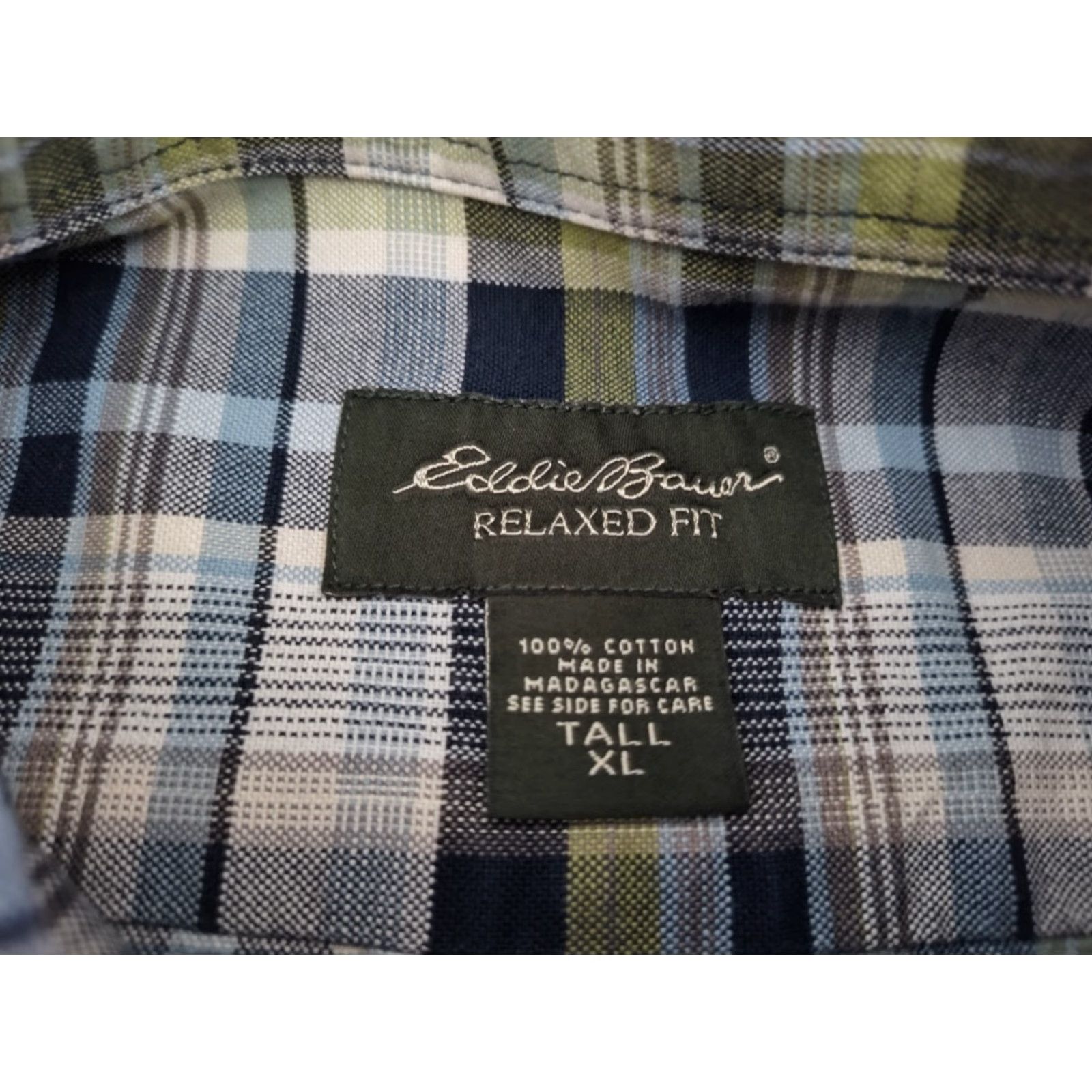 Eddie Bauer VINTAGE Eddie Bauer Men's Button-Down Shirt Long Sleeve XL Tall Blue Plaid Casual Outdoor Hunting Fishing Size US XL / EU 56 / 4 - 7 Thumbnail