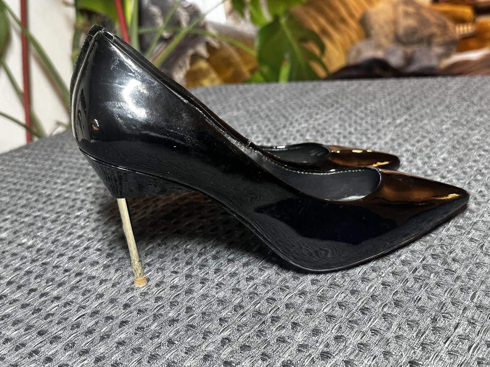 Kurt Geiger Kurt Geiger Black Patent Leather Pointed Toe Pumps Size US 4.5 / IT 34.5 - 3 Thumbnail