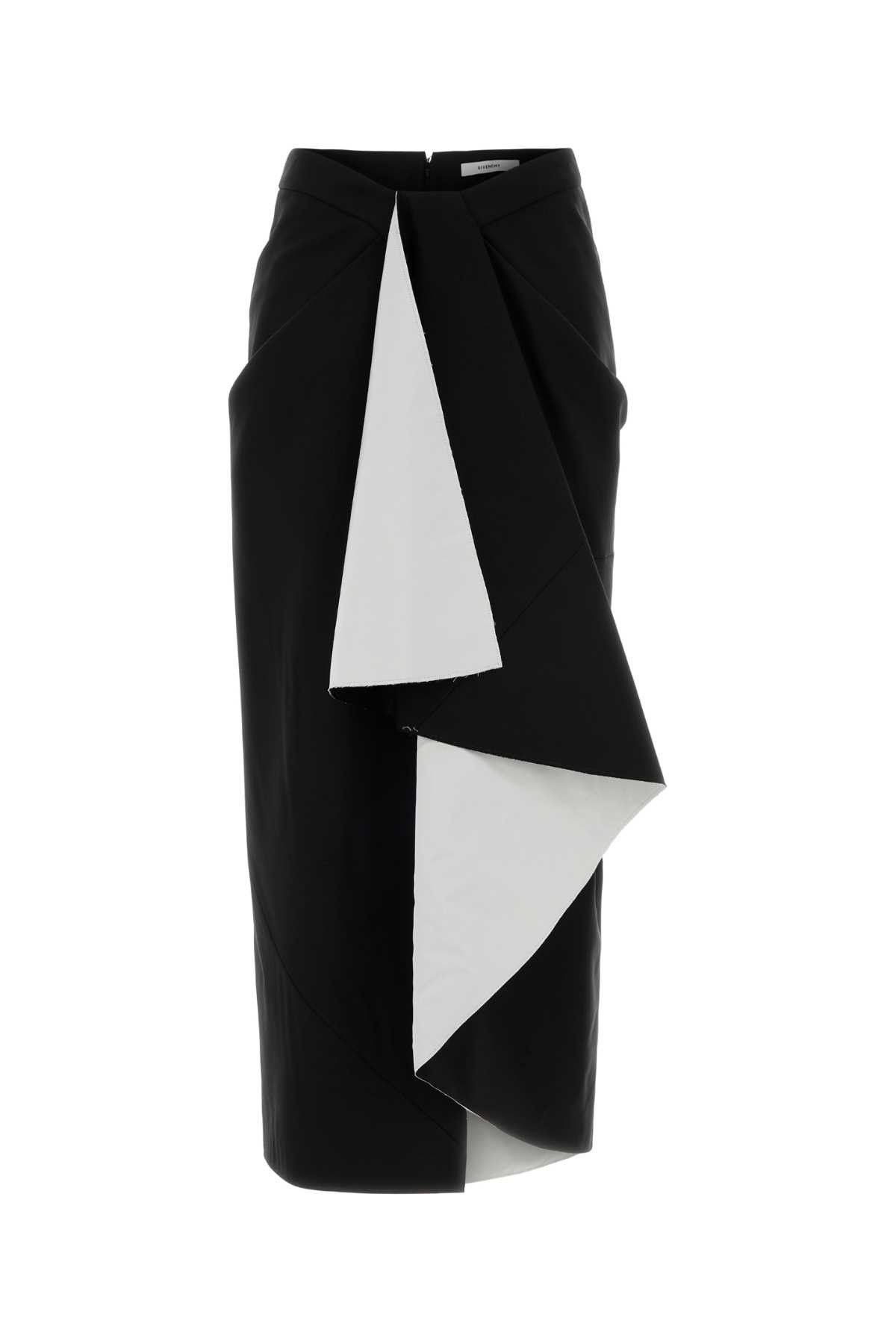 Givenchy Black Wool Blend Skirt Size 28" / US 6 / IT 42 - 1 Thumbnail