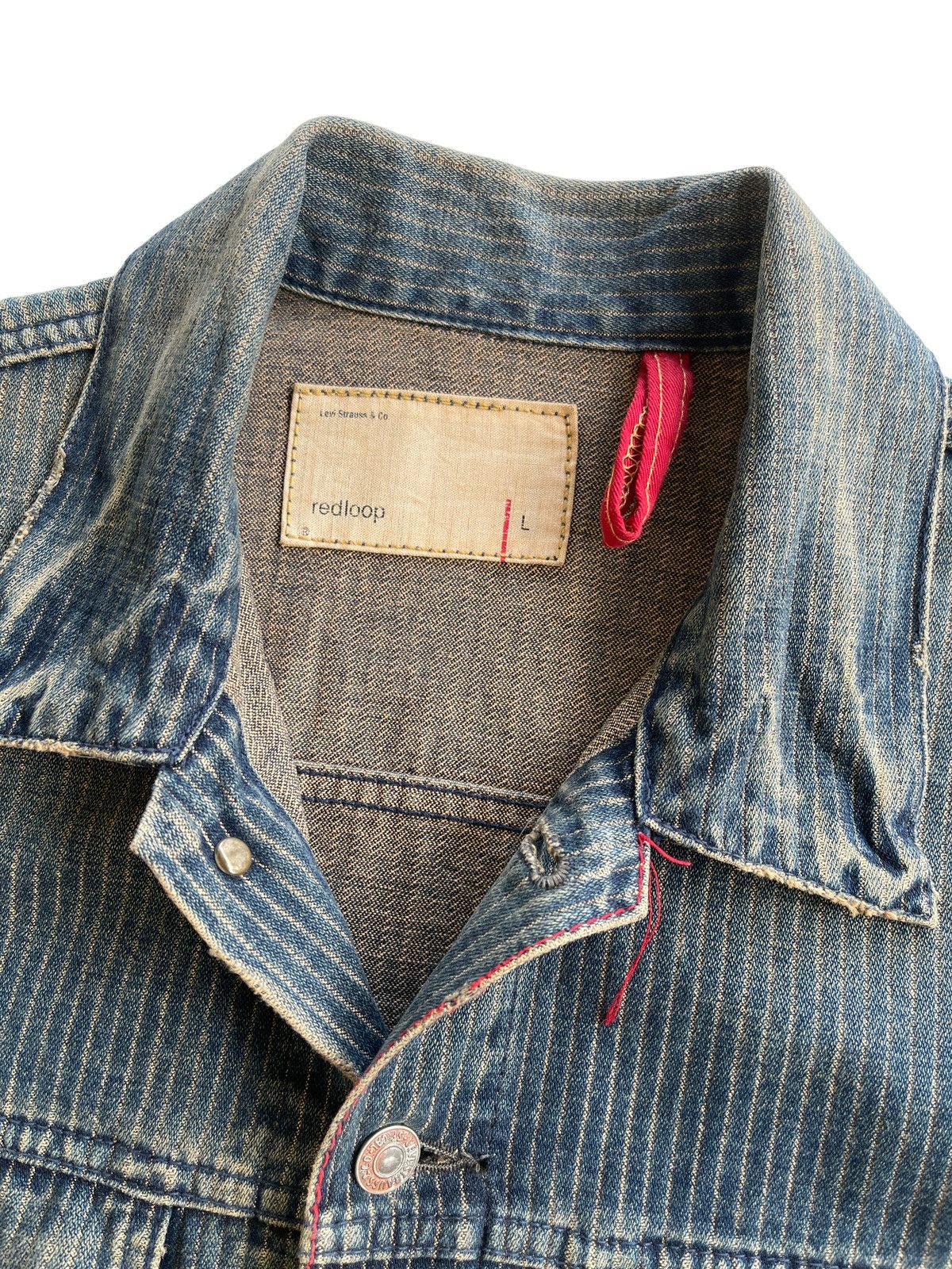 Levi's Vintage Clothing Levis Redloop Hickory Stripe Denim Jacket Size US M / EU 48-50 / 2 - 14 Thumbnail