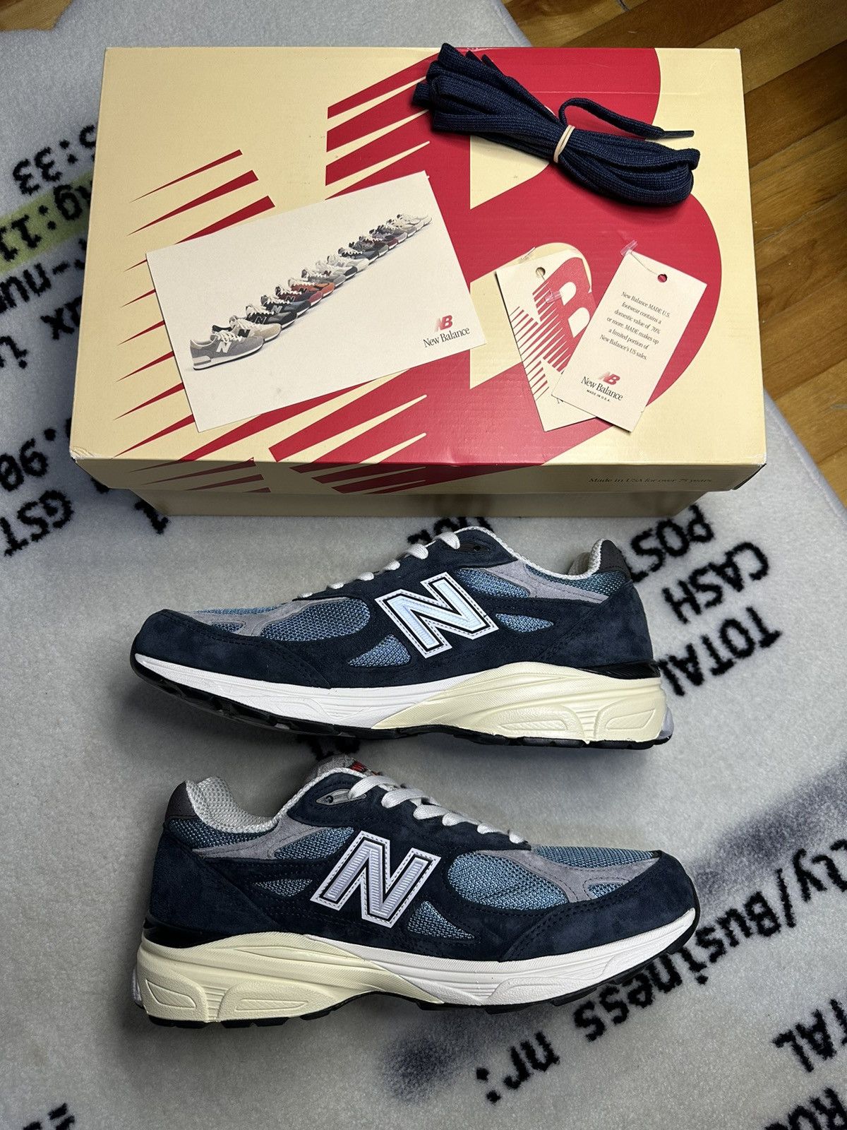 New Balance Teddy Santis x 990v3 Made in USA "Navy" Size US 10 / EU 43 - 2 Thumbnail