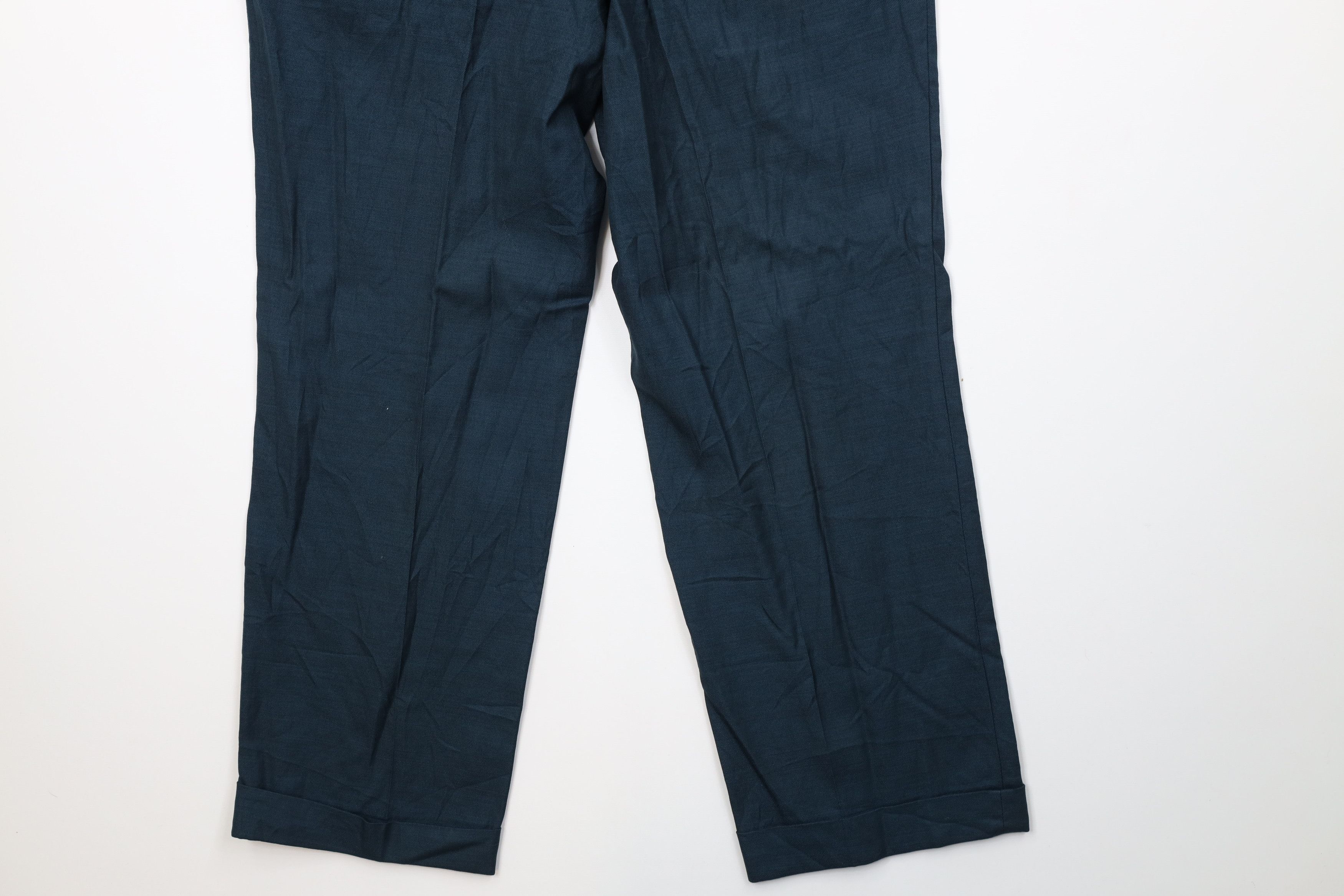 Vintage Vintage 50s Hollywood Regency Gabardine Chino Pants Blue USA Size US 32 / EU 48 - 14 Thumbnail