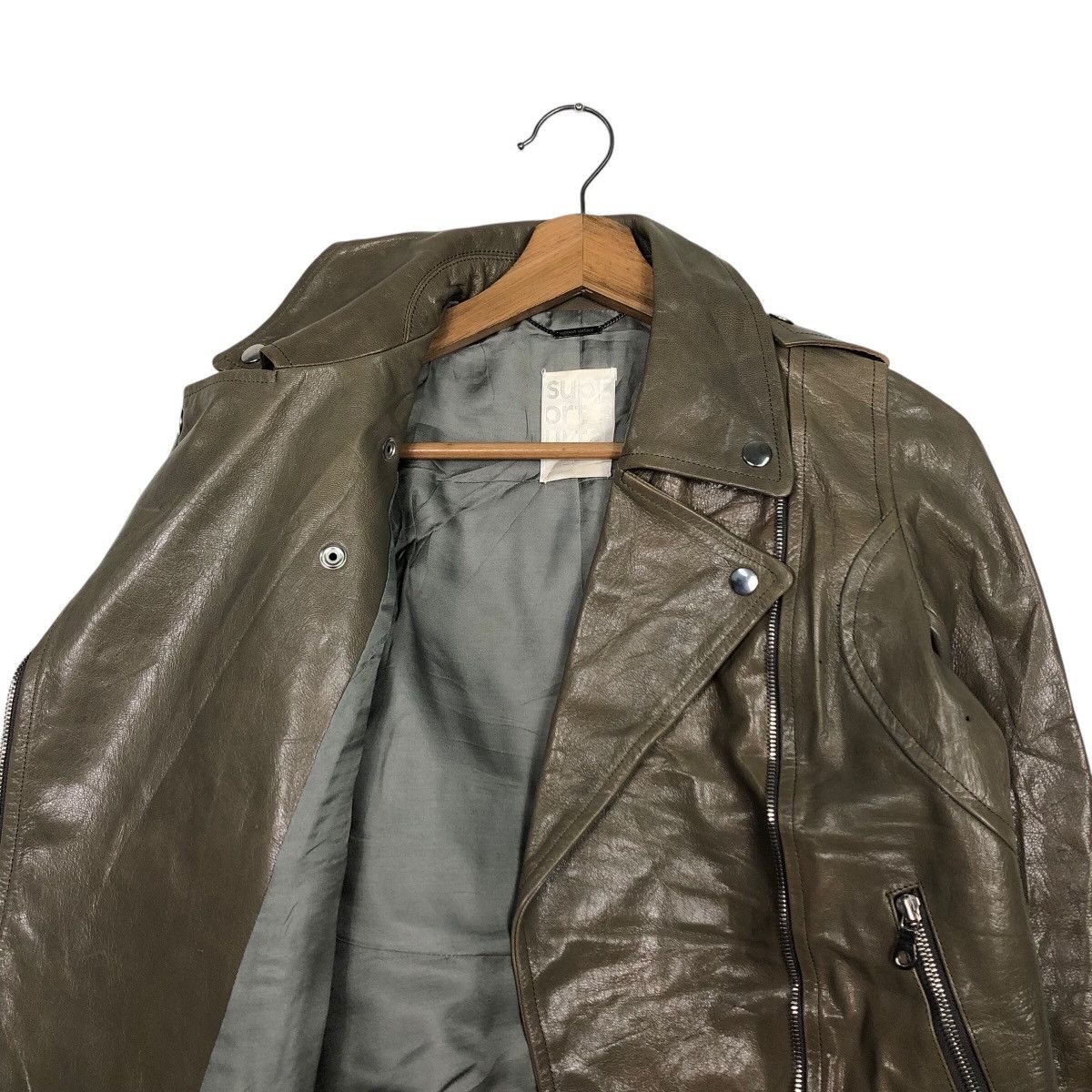Japanese Brand Leather Jacket Double Collar Support Surface 14th Addiction Size M / US 6-8 / IT 42-44 - 13 Thumbnail