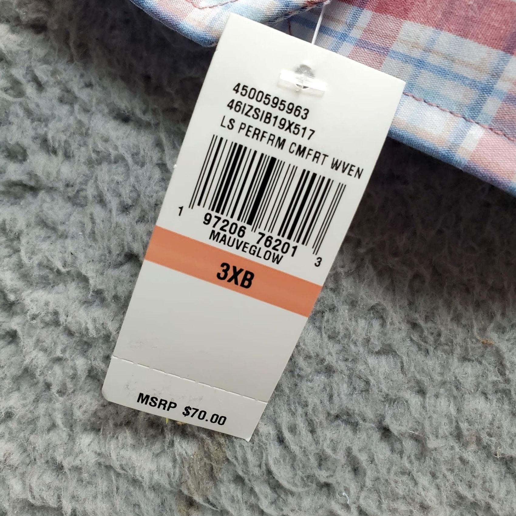 Izod IZOD Mens Shirt 3XB Multi Plaid Performance All-Over Stretch Comfort Button Down Shirt Mens Size US XXL / EU 58 / 5 - 7 Thumbnail