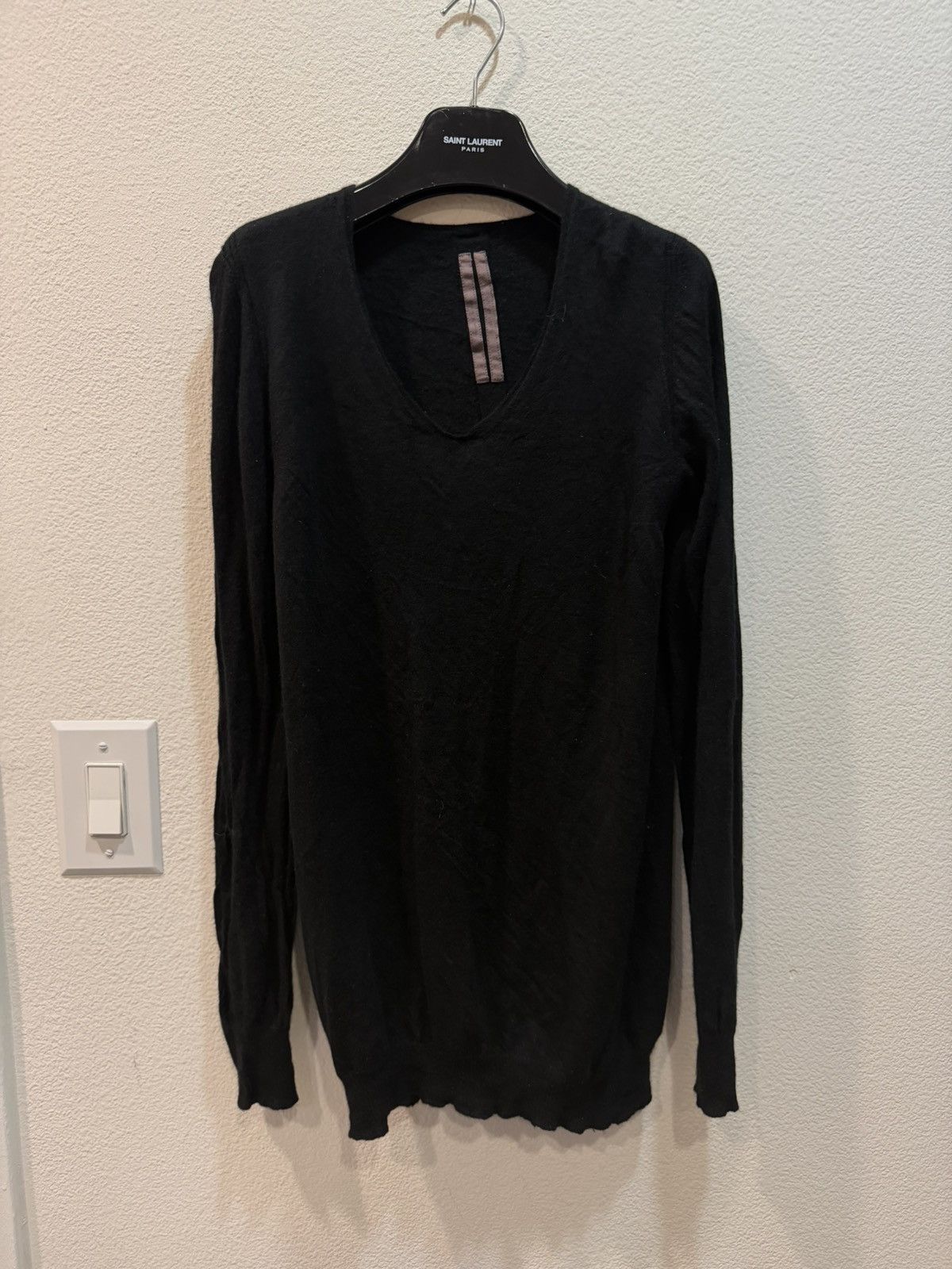 Rick Owens FW13 Plinth Cashmere V Neck Sweater Size US M / EU 48-50 / 2 - 1 Thumbnail