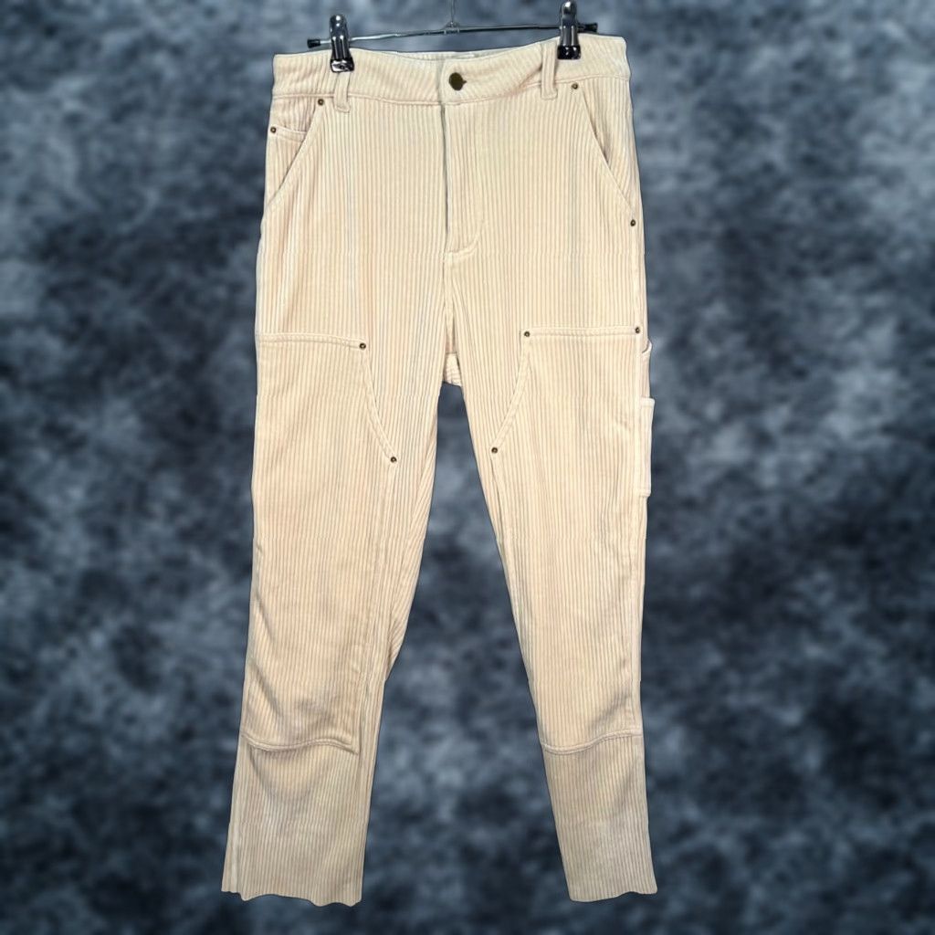 Vintage VINTAGE Yitai Mens XS Beige Corduroy Double Knee Carpenter Pants Utility Size US 27 - 1 Thumbnail
