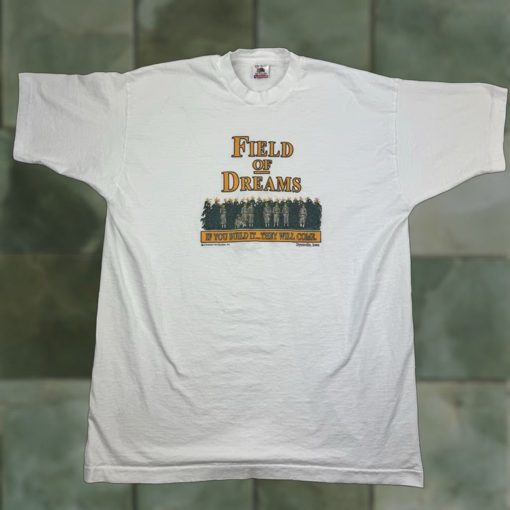 Fruit Of The Loom VINTAGE Field Of Dreams Movie T Shirt 2XL Adult Dyersville Iowa Promo Tee 90s Size US XXL / EU 58 / 5 - 1 Thumbnail