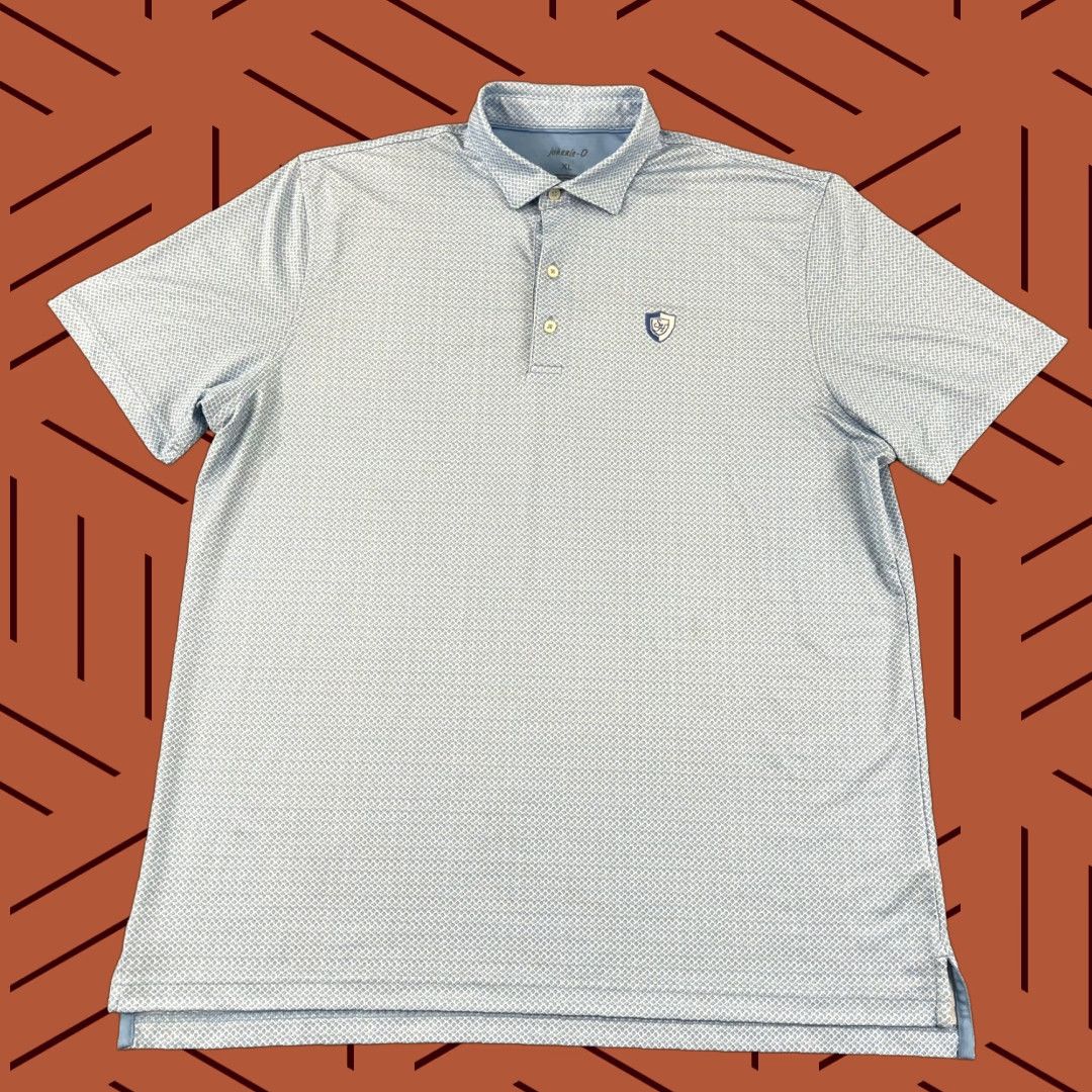 johnnie-O JOHNNIE-O Polo Shirt Men XL Blue White Geometric Performance Golf Sport Polo Shirt Men XL Blue White Geometric Performance Golf Sport Size US XL / EU 56 / 4 - 1 Thumbnail