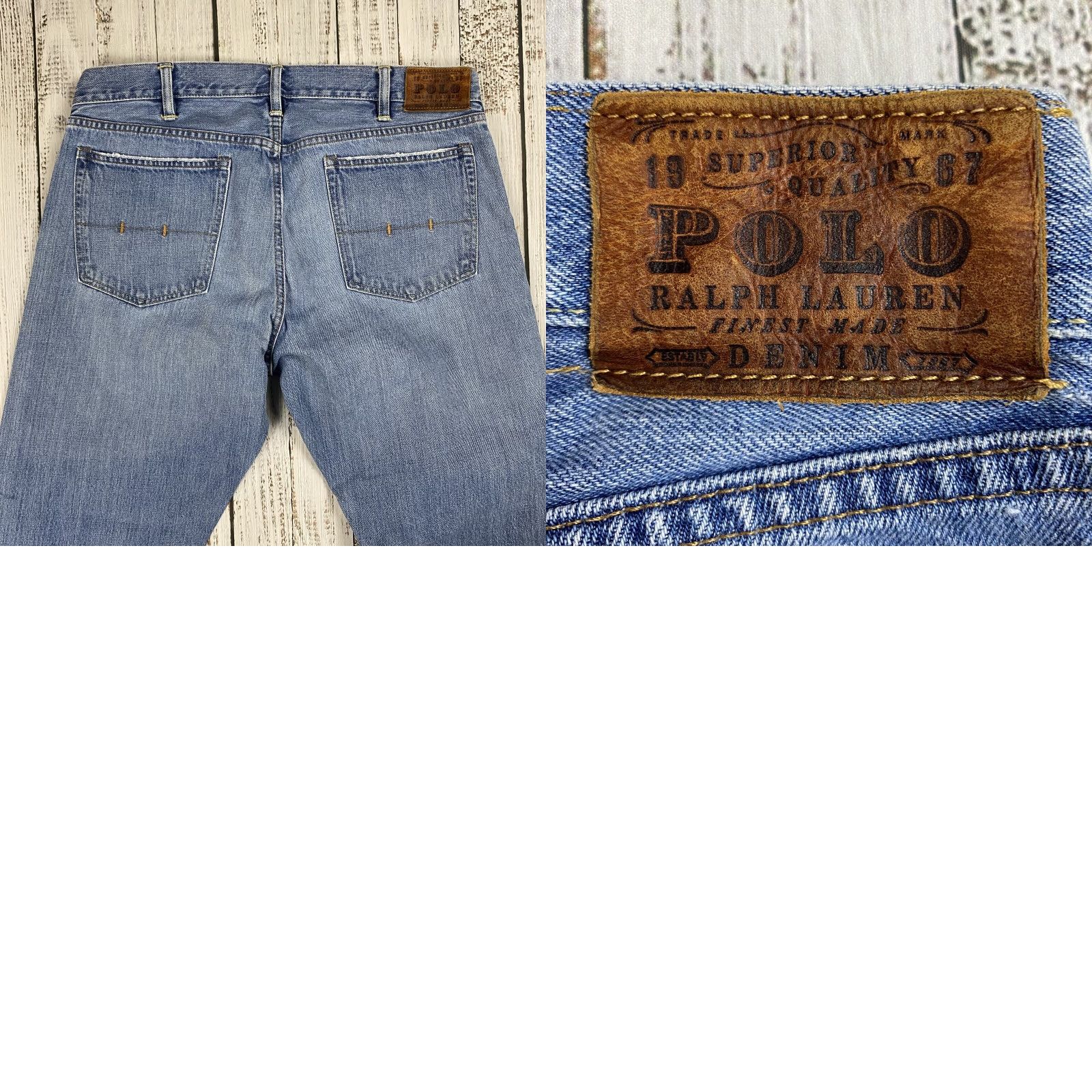 Polo Ralph Lauren POLO RALPH LAUREN 867 MENS JEANS 38x32 CLASSIC FIT STRAIGHT LEG DISTRESSED BLUE DENIM Size US M / EU 48-50 / 2 - 8 Thumbnail