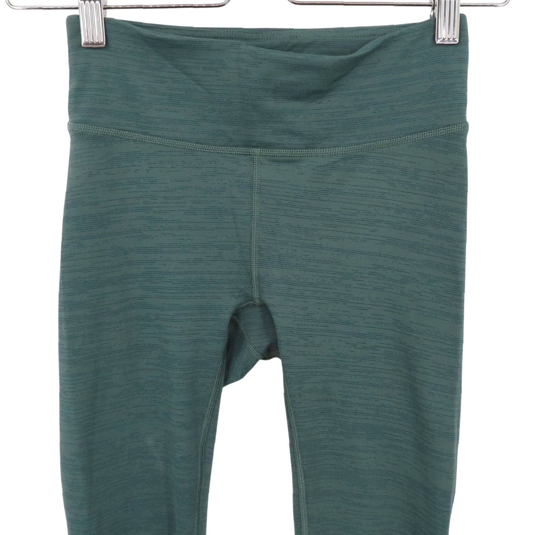 Outdoor Voices Outdoor Voices Women XS Extra Small Green Striped Leggings Athletic Waist Pocket Size 26" / US 2 / IT 38 - 2 Thumbnail